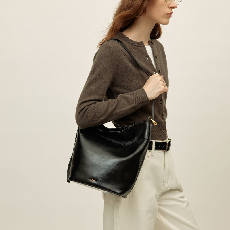 LA FESTIN Bucket Bag Luxury Shoulder Bag for Woman Fashion Leather Bag with Adjustable Strap Crossbody Bag
