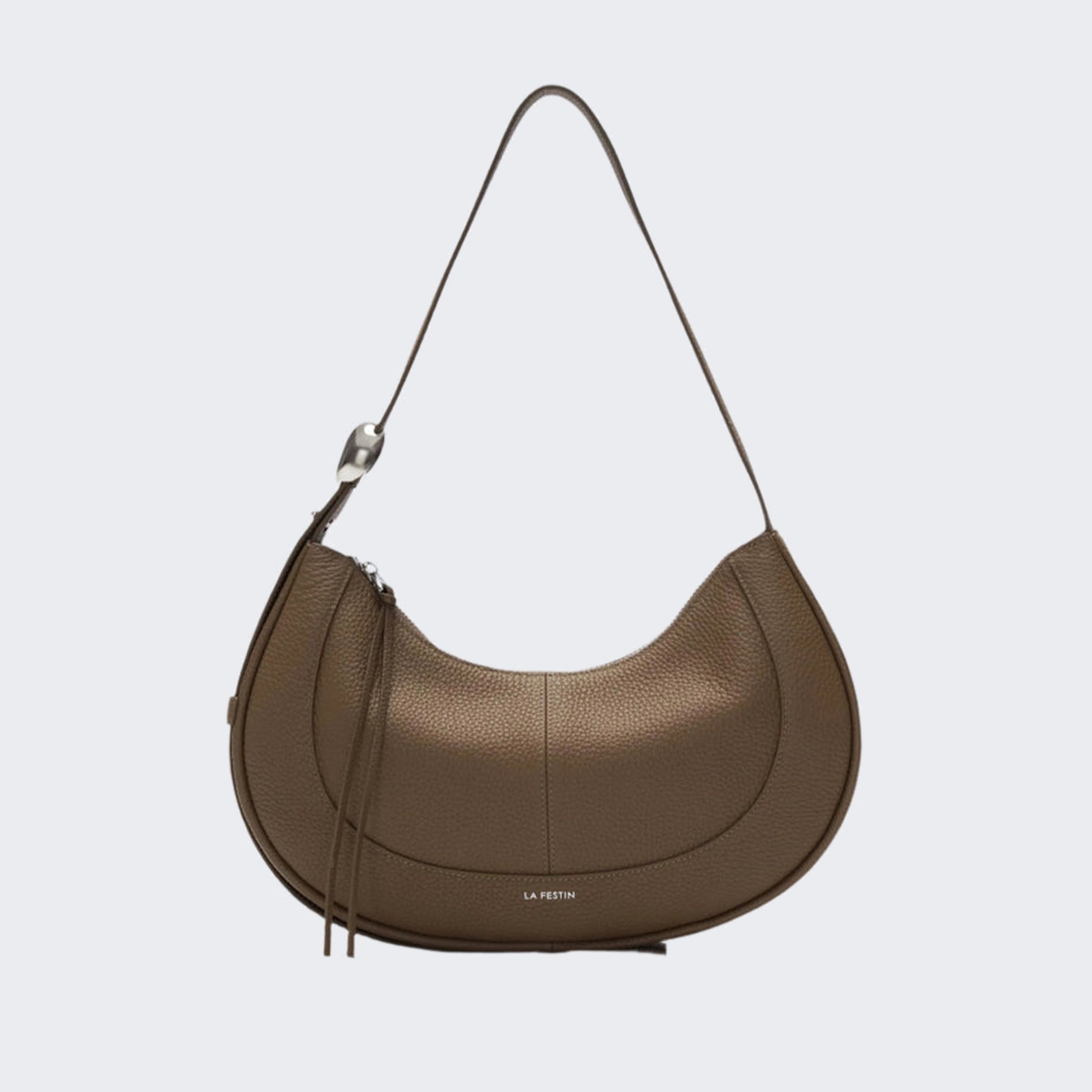LA FESTIN Soft Leather Crescent Bag Handbag Women Fashion Design Shoulder Bag Female Cross body Bag