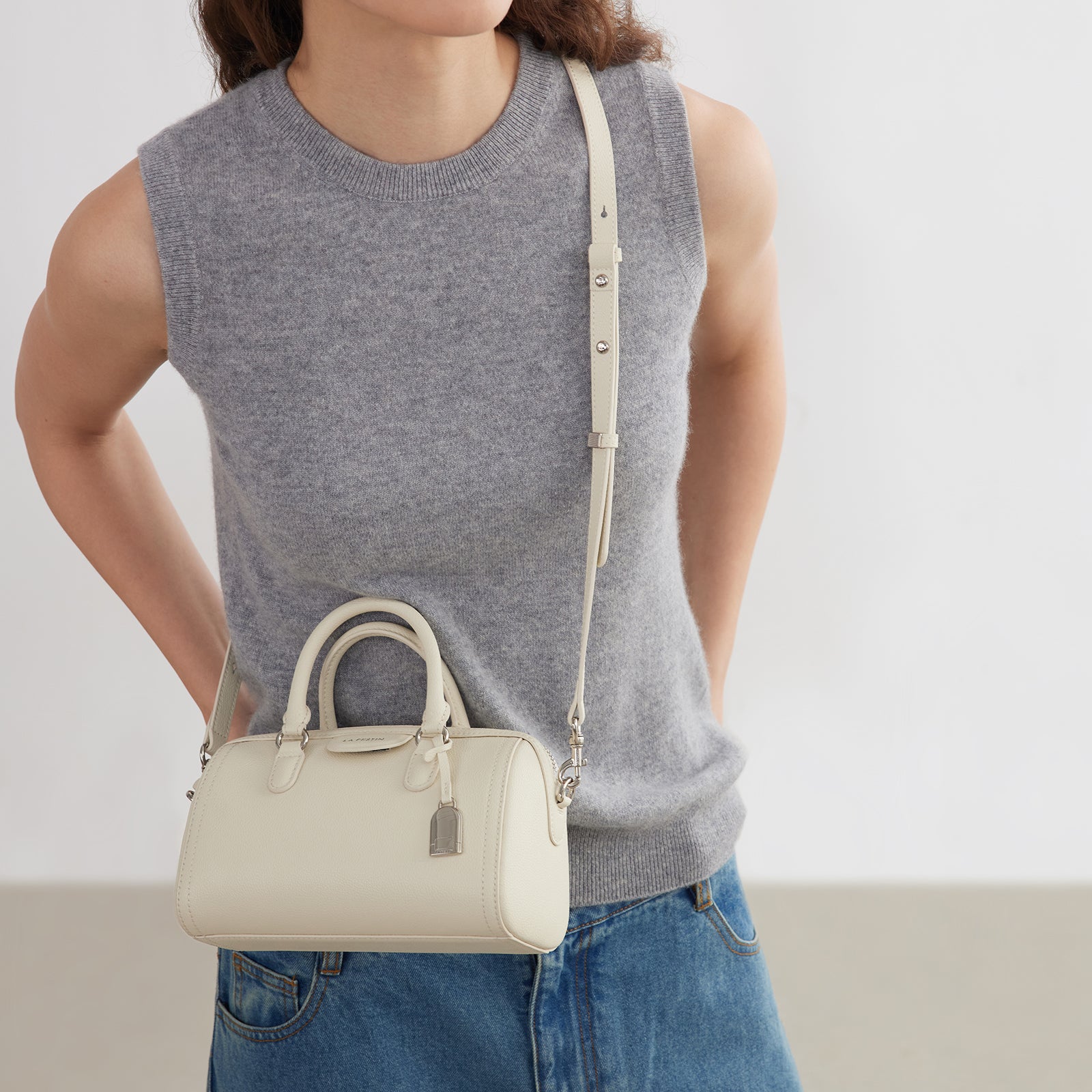 LA FESTIN Handbag Women New Fashion Shoulder Bag Top Handle Purse Crossbody Satchel Bowling Bag