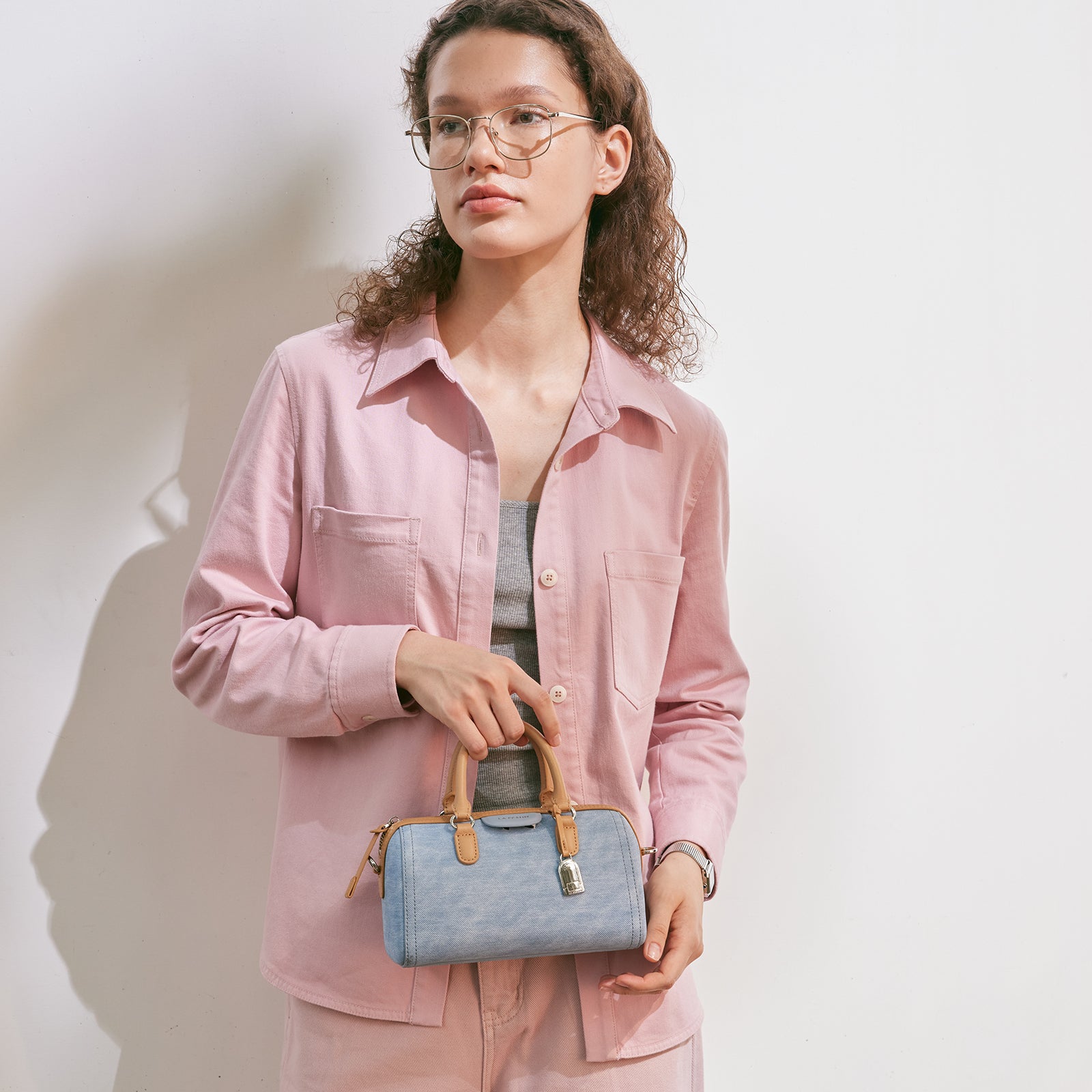 LA FESTIN Handbag Women New Fashion Shoulder Bag Top Handle Purse Crossbody Satchel Bowling Bag