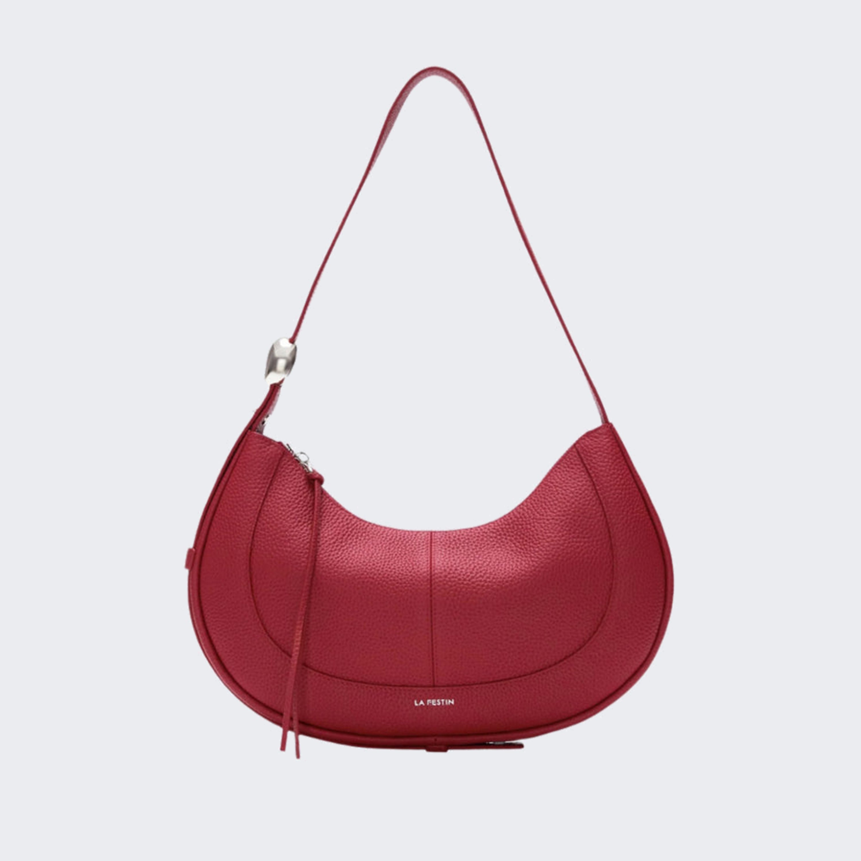 LA FESTIN Soft Leather Crescent Bag Handbag Women Fashion Design Shoulder Bag Female Cross body Bag