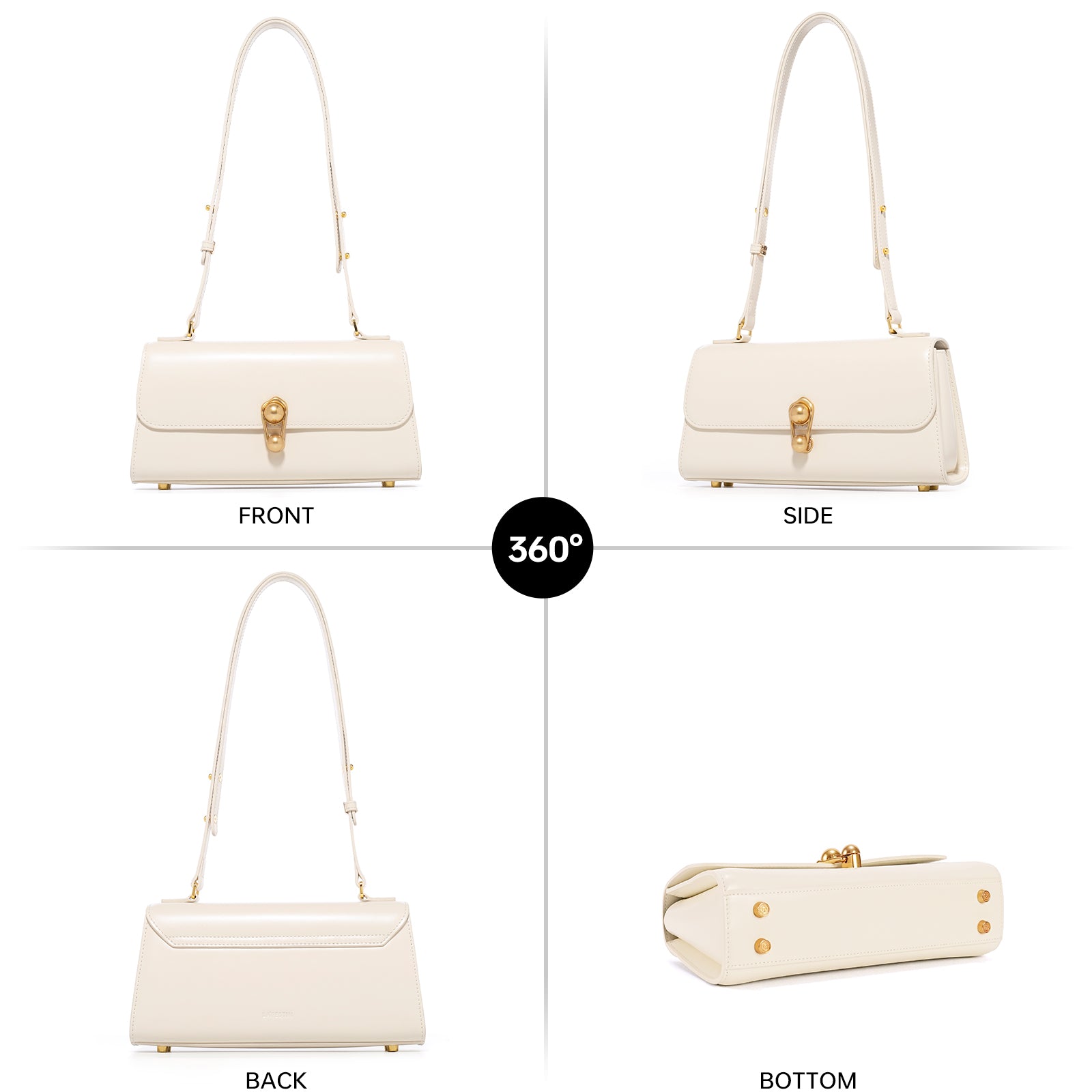 LAFESTIN Leather Shoulder Bag for Women Fashion Design Handbag Lady Wallet Retro Crossbody Bag