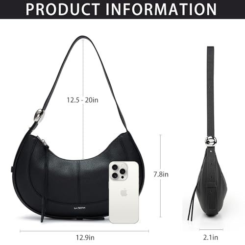 LA FESTIN Soft Leather Crescent Bag Handbag Women Fashion Design Shoulder Bag Female Cross body Bag