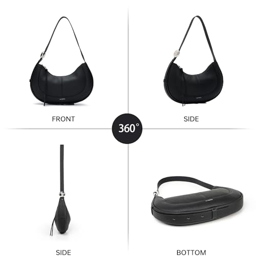 LA FESTIN Soft Leather Crescent Bag Handbag Women Fashion Design Shoulder Bag Female Cross body Bag