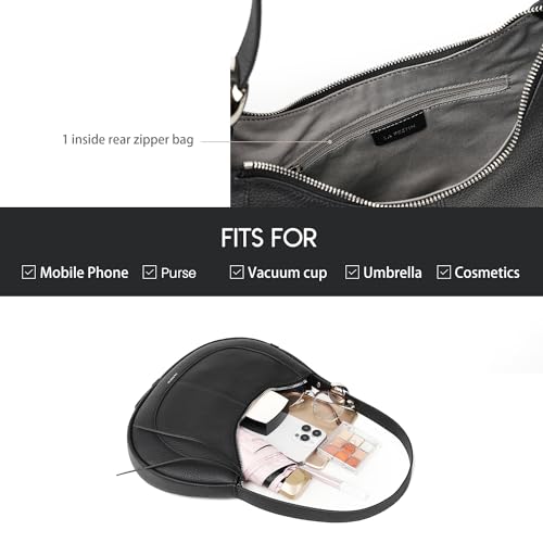 LA FESTIN Soft Leather Crescent Bag Handbag Women Fashion Design Shoulder Bag Female Cross body Bag