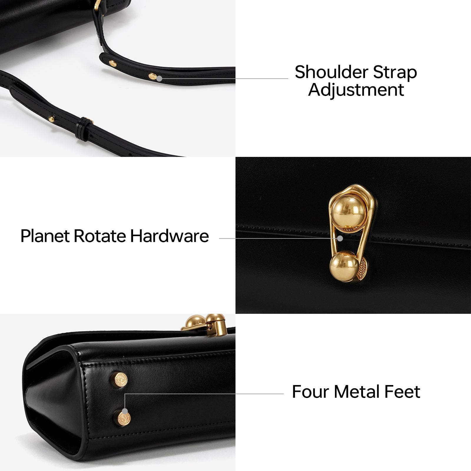 LAFESTIN Leather Shoulder Bag for Women Fashion Design Handbag Lady Wallet Retro Crossbody Bag
