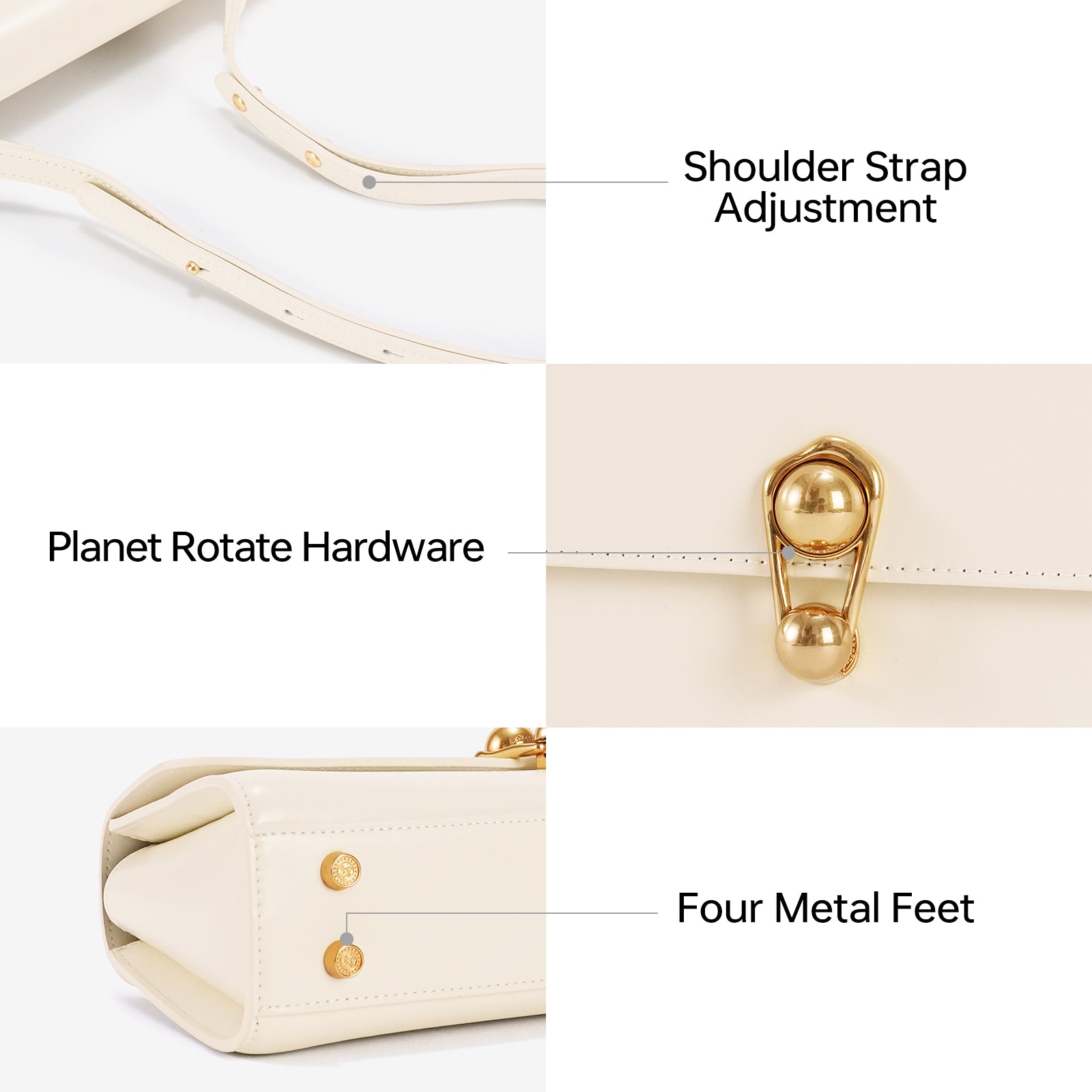 LAFESTIN Leather Shoulder Bag for Women Fashion Design Handbag Lady Wallet Retro Crossbody Bag