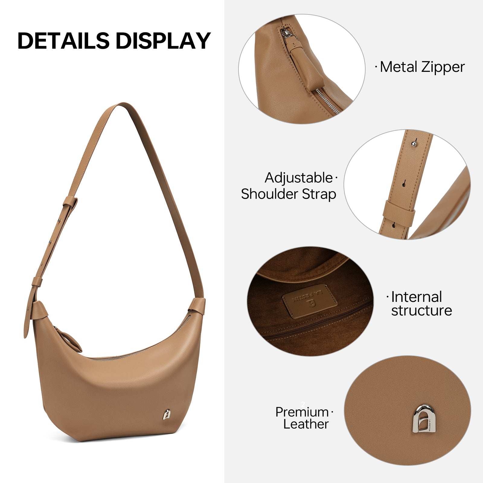 LA FESTIN Tote Bags Large Capacity Travel Bags Shoulder Bag for Women Hobo Leather Bag Crossbody Bags