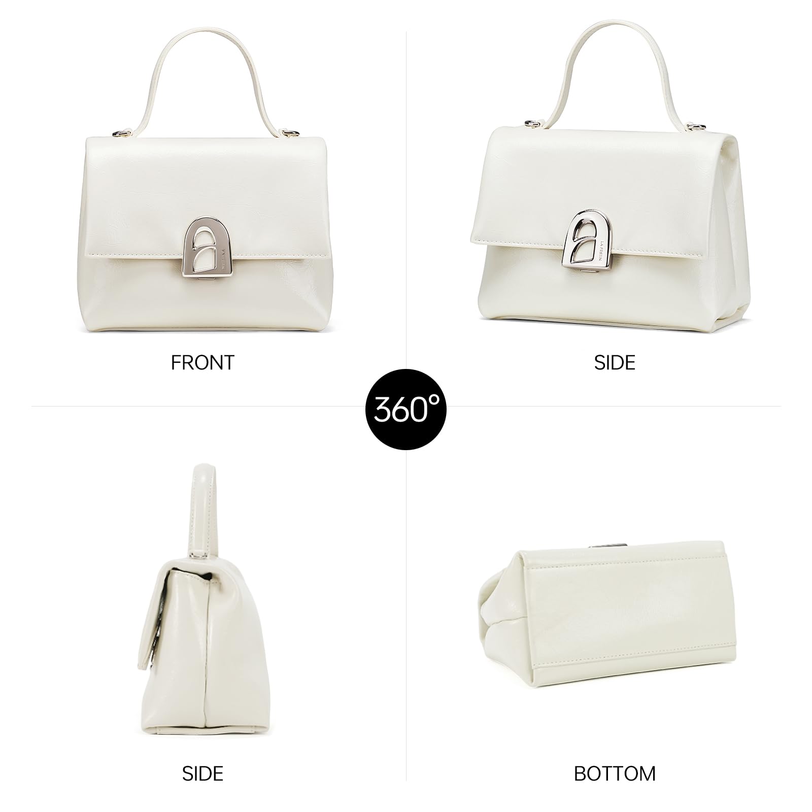 LA FESTIN Handbag for Women Leather Small Shoulder Bag Mini Top Handle Bag Crossbody Purse