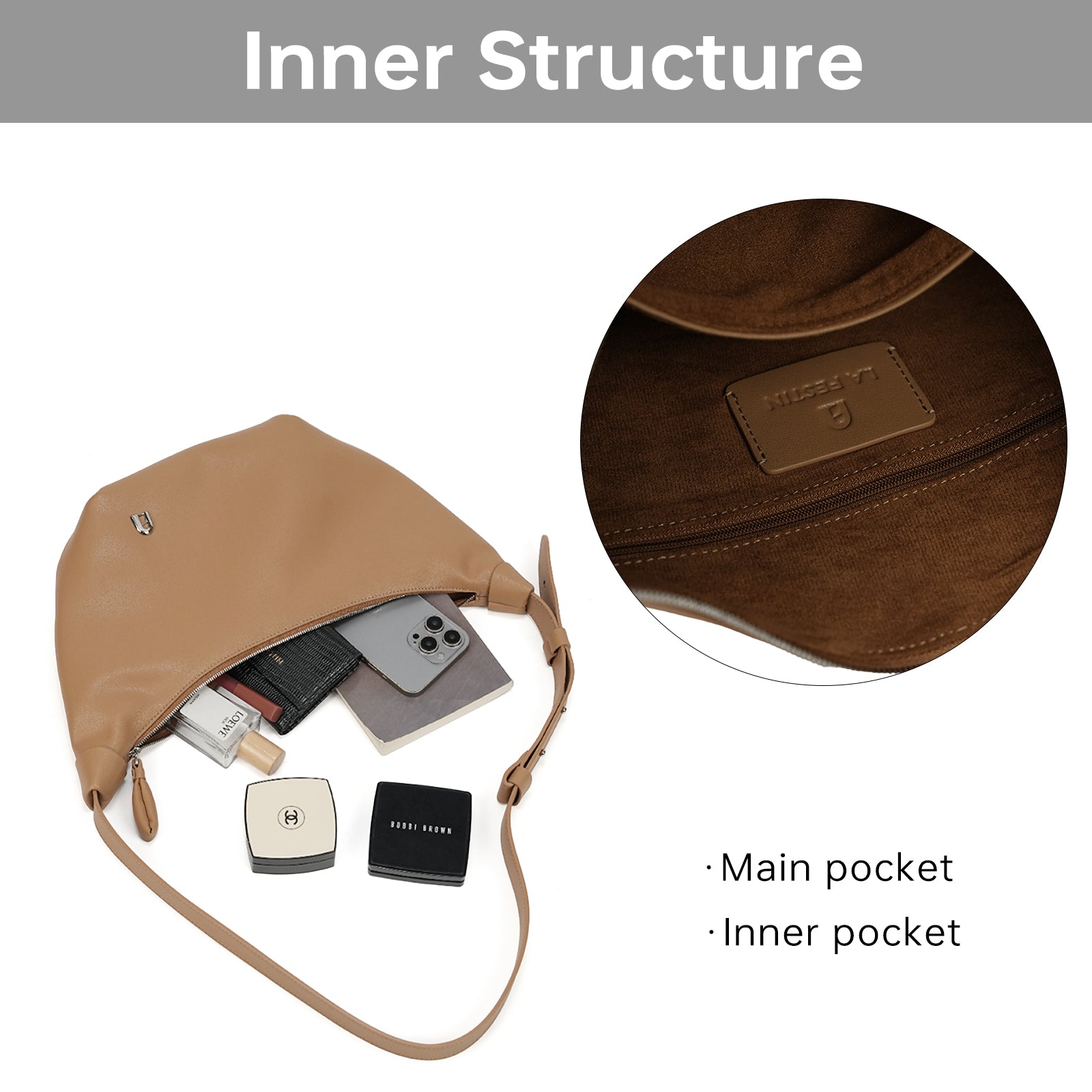 LA FESTIN Tote Bags Large Capacity Travel Bags Shoulder Bag for Women Hobo Leather Bag Crossbody Bags