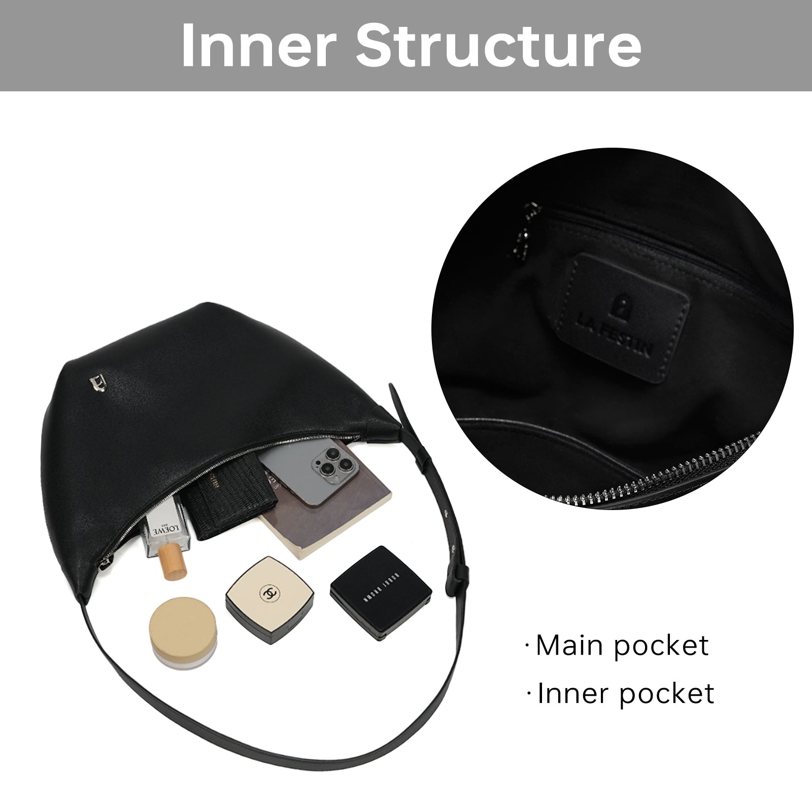 LA FESTIN Tote Bags Large Capacity Travel Bags Shoulder Bag for Women Hobo Leather Bag Crossbody Bags