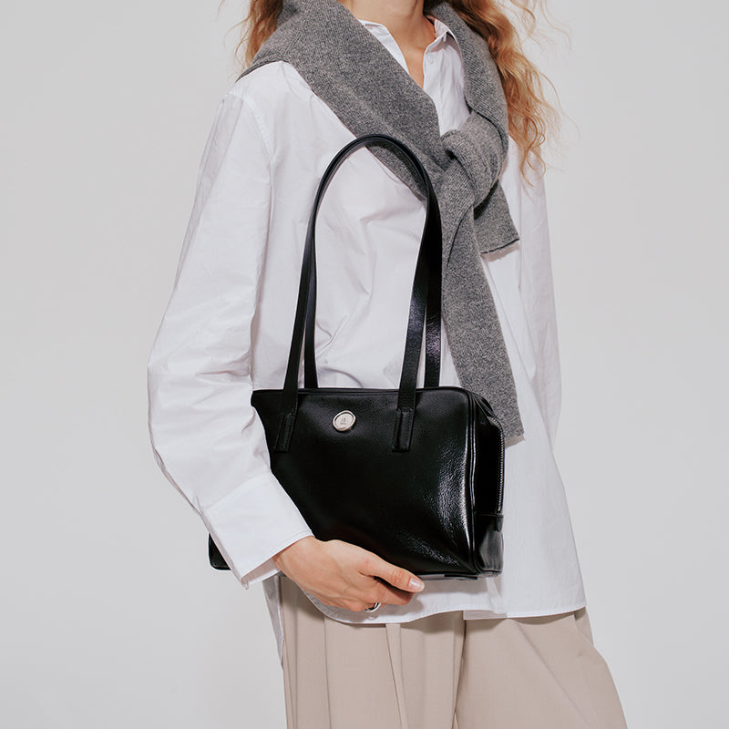 LA FESTIN Bowling Bag Large Capacity Shoulder Bag Women's Handbags Leather Bag Underarm Bag