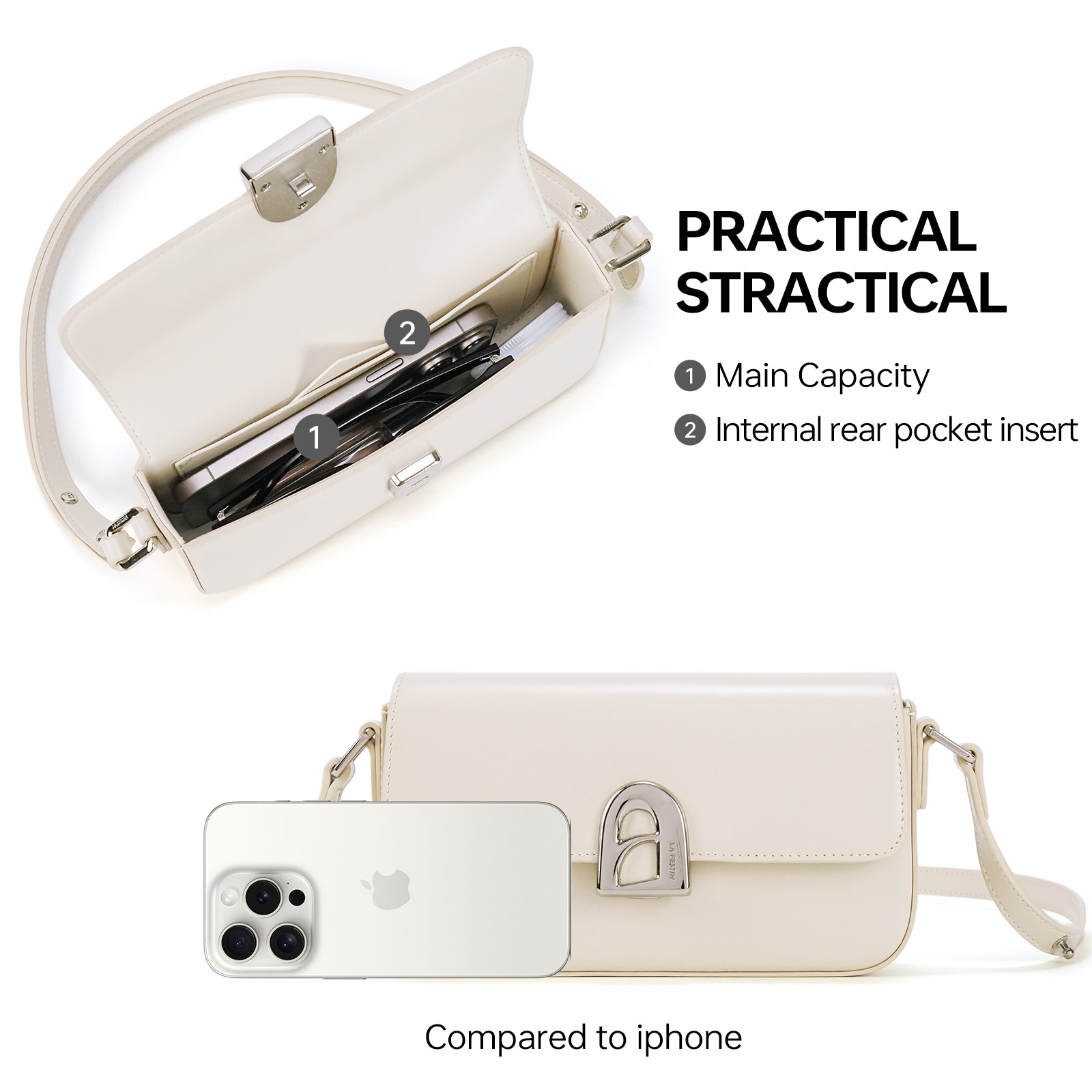 LA FESTIN Shoulder Bags Small Purse Leather Handbags For Women Fashion Crossbody Bag
