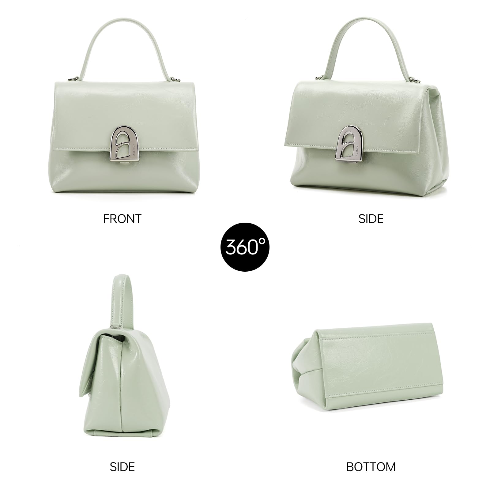 LA FESTIN Handbag for Women Leather Small Shoulder Bag Mini Top Handle Bag Crossbody Purse