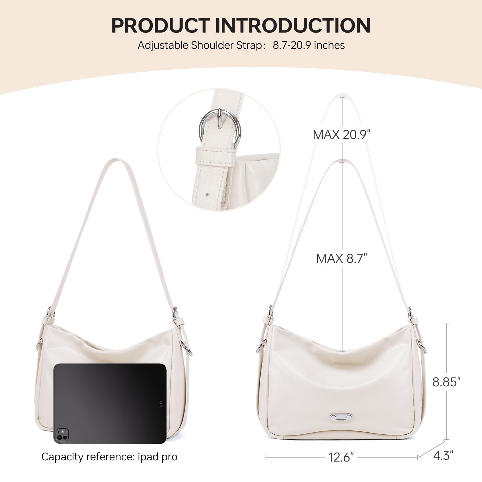 LA FESTIN Original Leather Hobo Bag Women Bag New Shoulder Crossbody Bag Fashion Tote Bags Ladies Bags