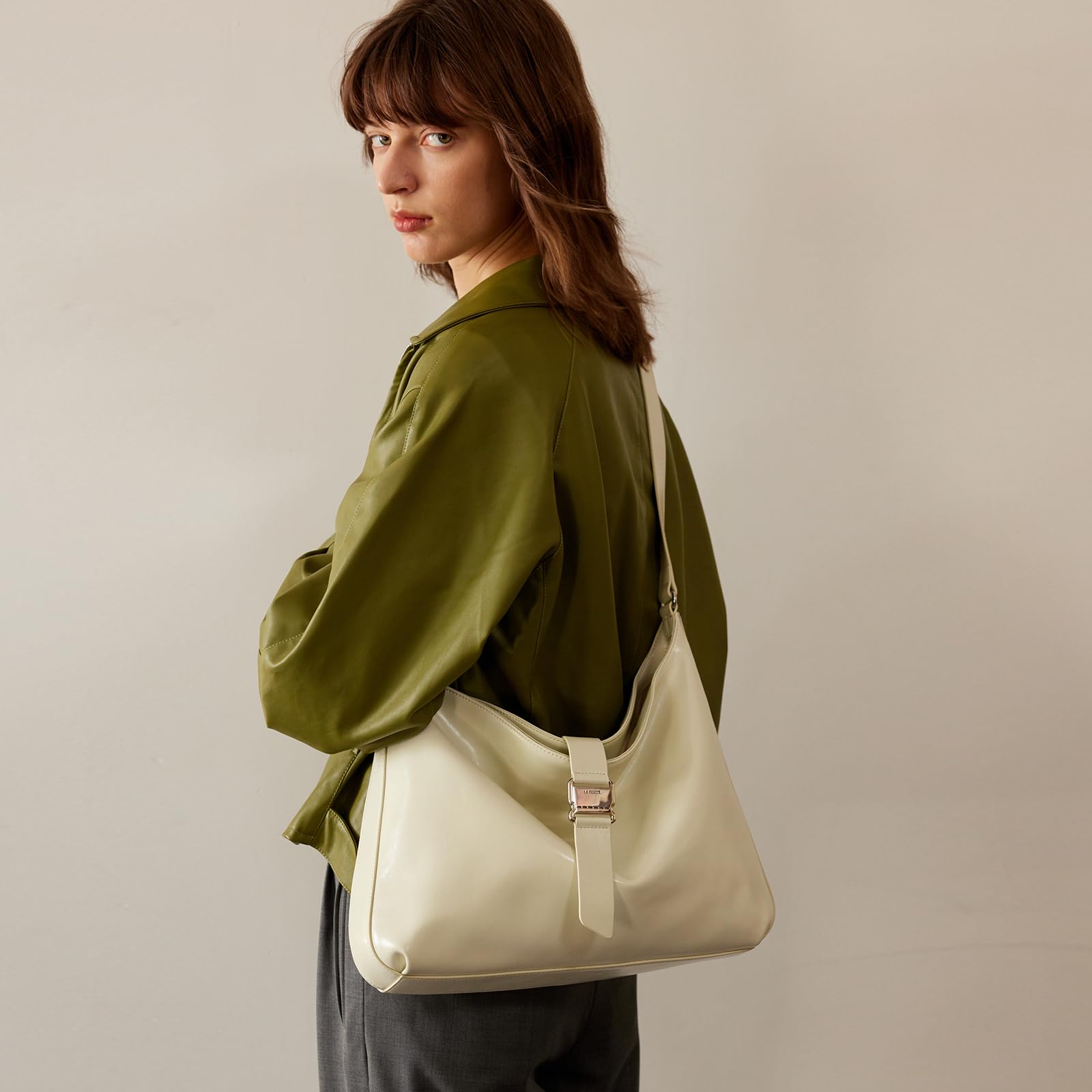 LA FESTIN Leather Large Hobo Bag Satchel Bag Tote Bag for Women Shoulder Bag  Fashion Crossbody Bags