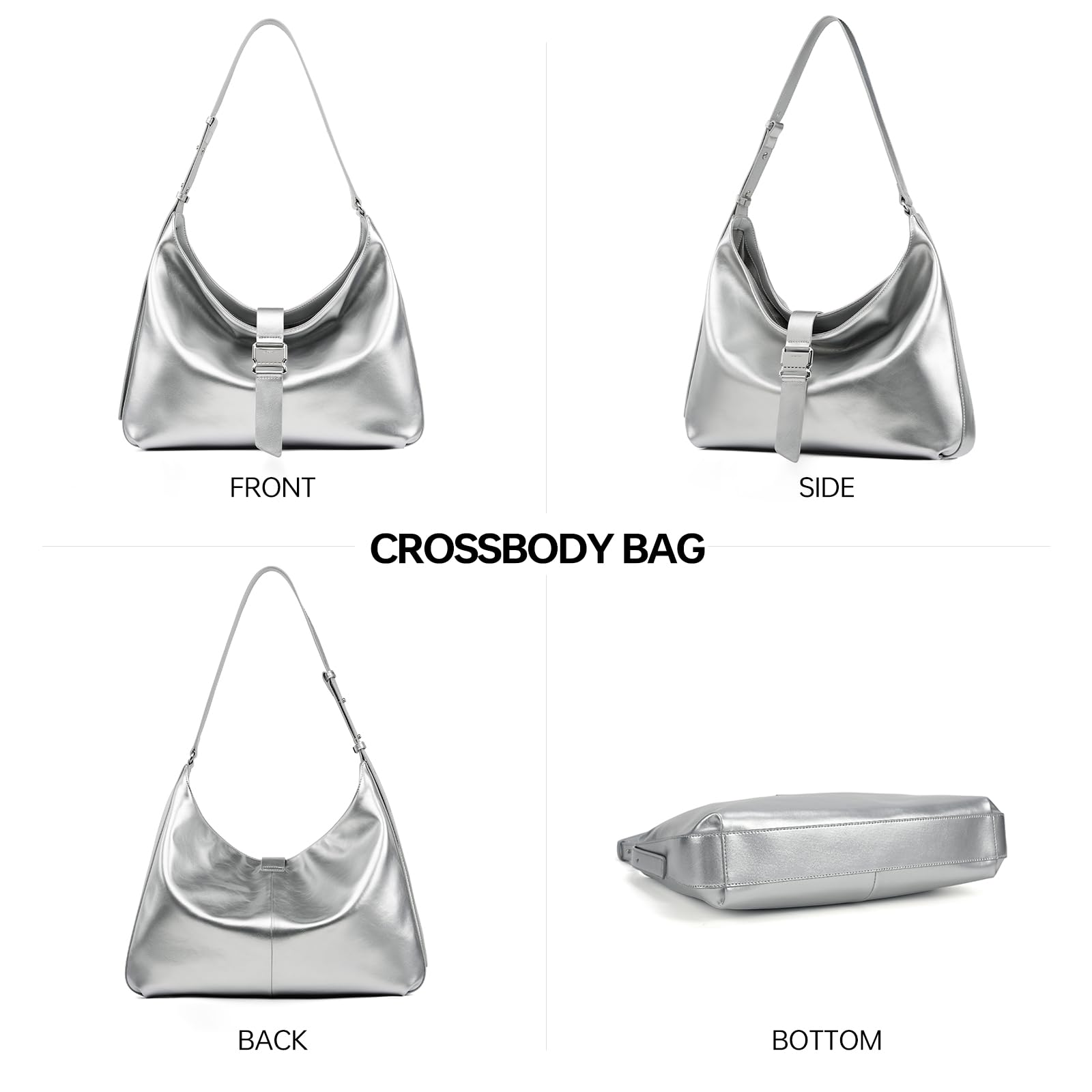 LA FESTIN Leather Large Hobo Bag Satchel Bag Tote Bag for Women Shoulder Bag  Fashion Crossbody Bags