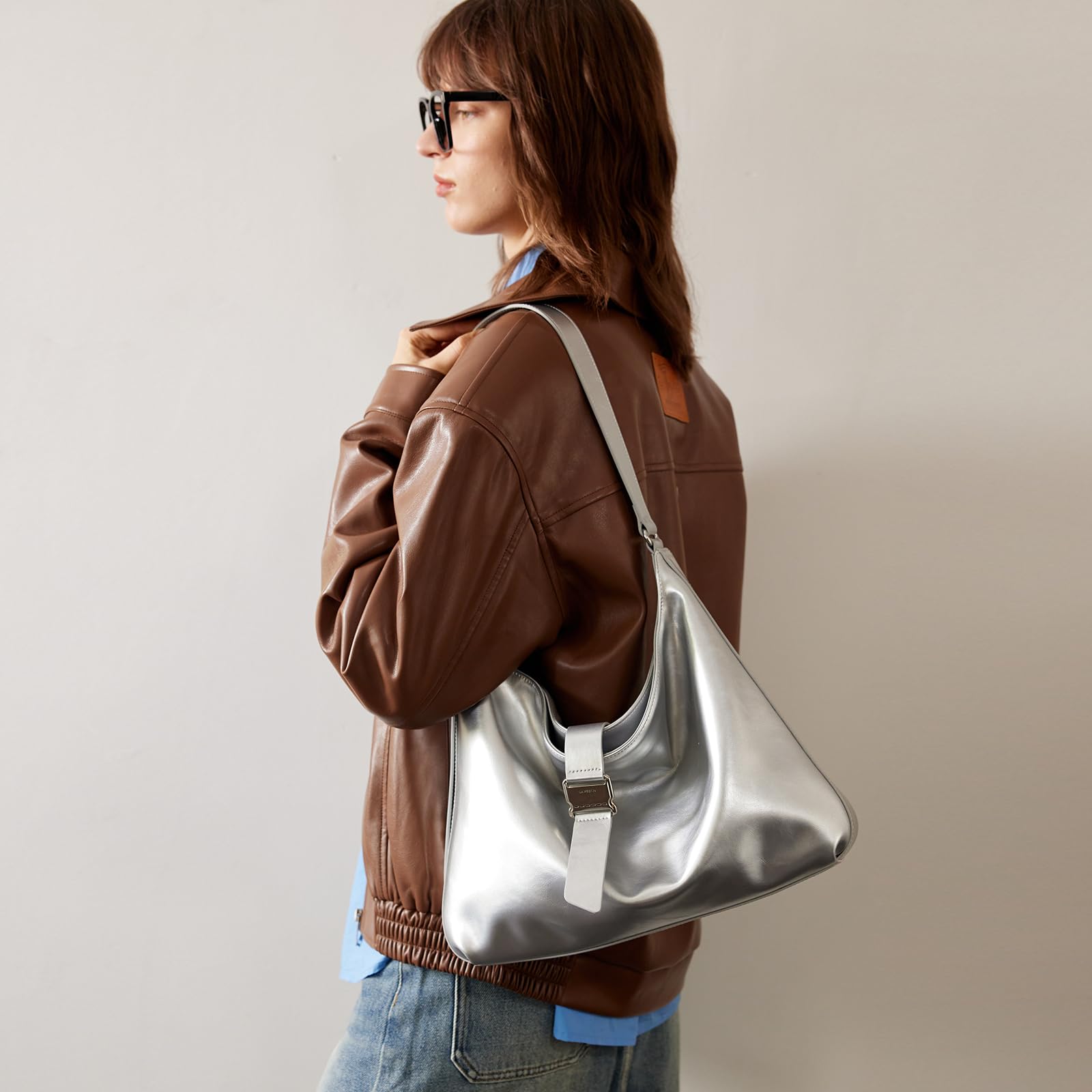 LA FESTIN Leather Large Hobo Bag Satchel Bag Tote Bag for Women Shoulder Bag  Fashion Crossbody Bags