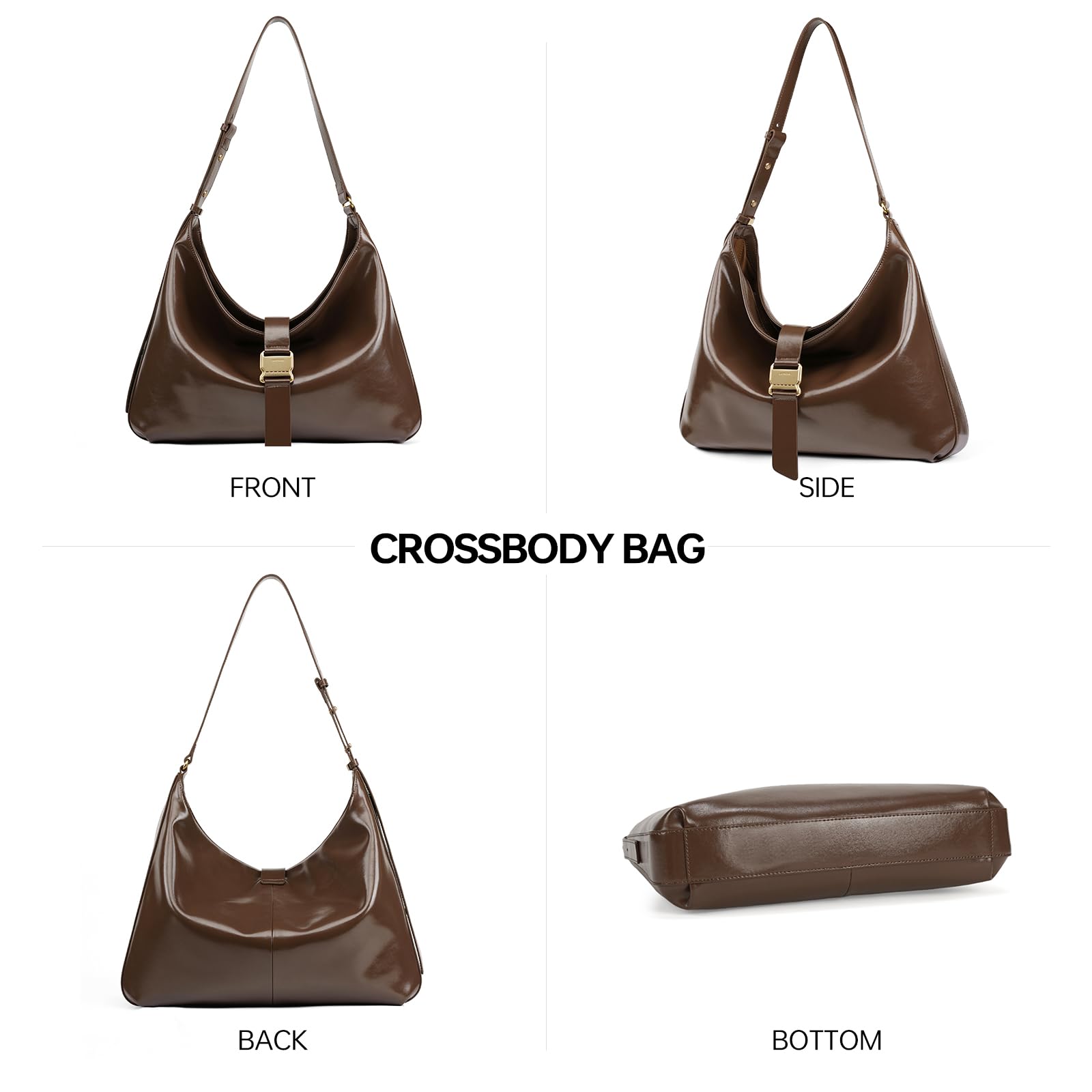 LA FESTIN Leather Large Hobo Bag Satchel Bag Tote Bag for Women Shoulder Bag  Fashion Crossbody Bags