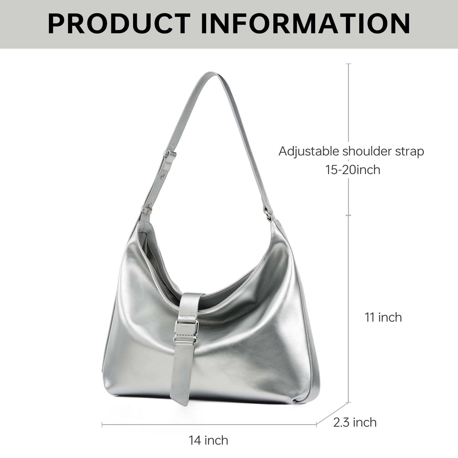 LA FESTIN Leather Large Hobo Bag Satchel Bag Tote Bag for Women Shoulder Bag  Fashion Crossbody Bags