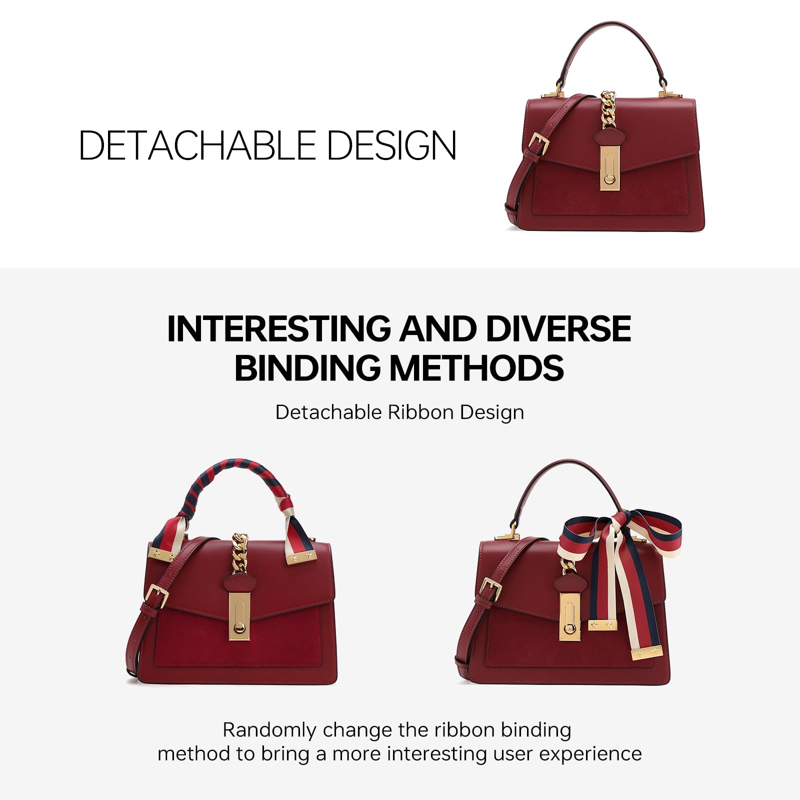 LA FESTIN Top Handle Crossbody Bag Leather Handbag Shoulder Bag Purses for Women Large Capacity Bag