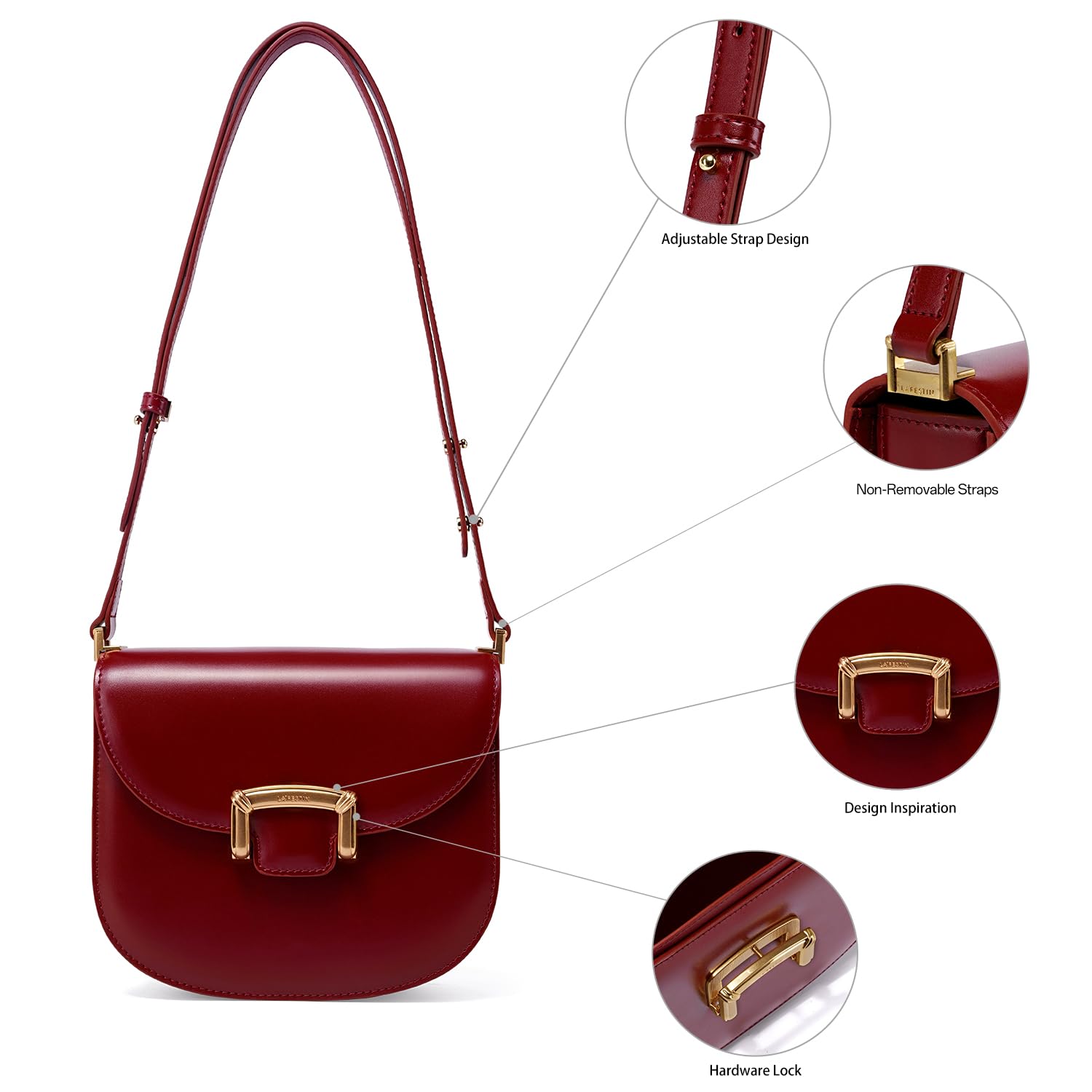 LA FESTIN Leather Cross body Bag For Girls New Women's bag Fashion Shoulder Bag Lady Wallet