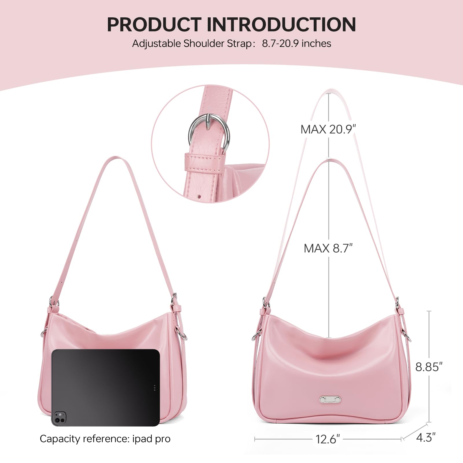LA FESTIN Original Leather Hobo Bag Women Bag New Shoulder Crossbody Bag Fashion Tote Bags Ladies Bags