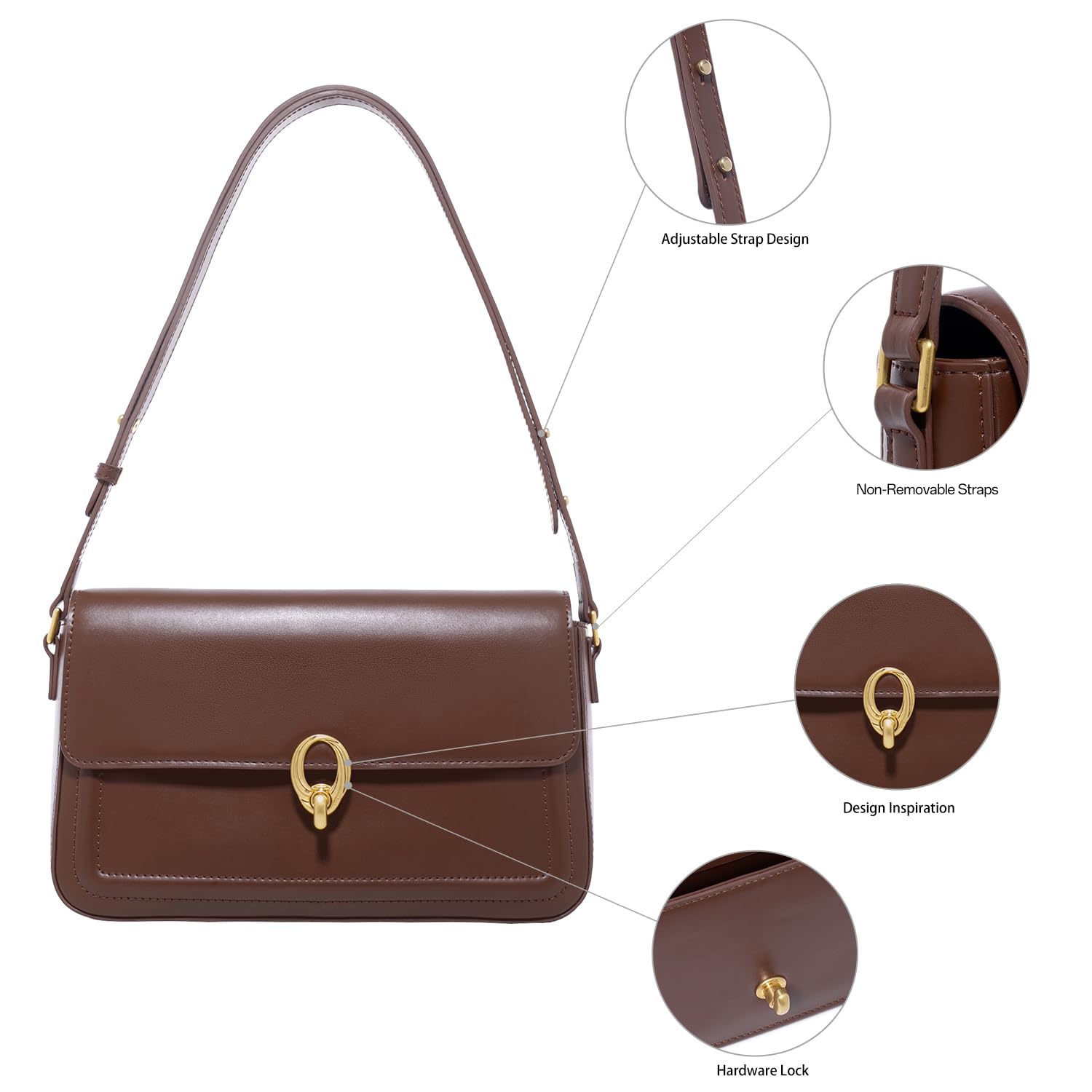 LA FESTIN Women Designer Bag Leather Shoulder Bag Fashion Design Handbag Cross body Bags