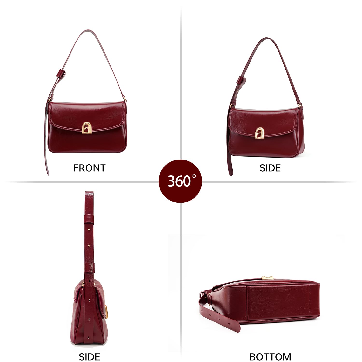 LA FESTIN Leather Satchel Bag 2025 New Women's bag Fashion Design Tote Bags Female Handbag Shoulder Bag