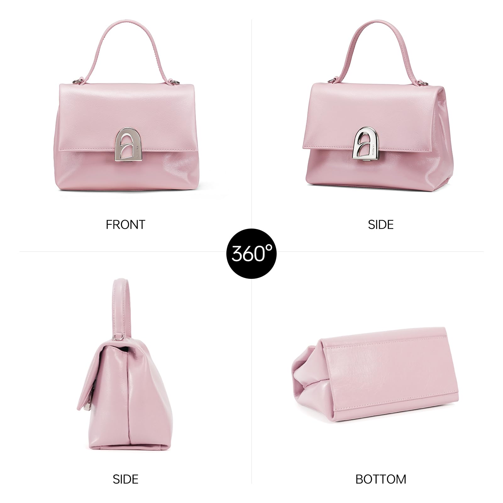 LA FESTIN Handbag for Women Leather Small Shoulder Bag Mini Top Handle Bag Crossbody Purse