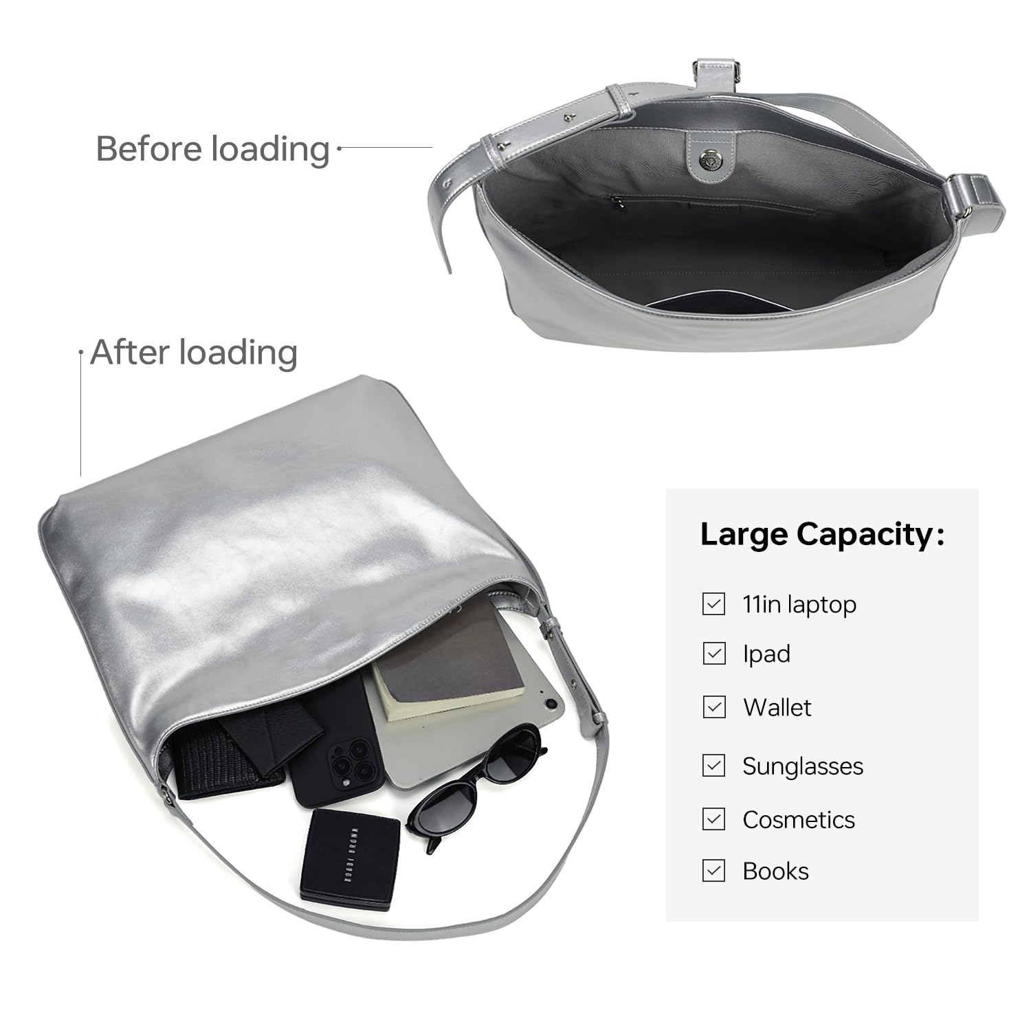 LA FESTIN Leather Large Hobo Bag Satchel Bag Tote Bag for Women Shoulder Bag  Fashion Crossbody Bags