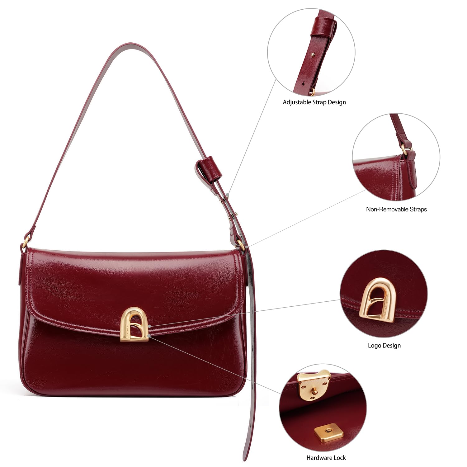 LA FESTIN Leather Satchel Bag 2025 New Women's bag Fashion Design Tote Bags Female Handbag Shoulder Bag