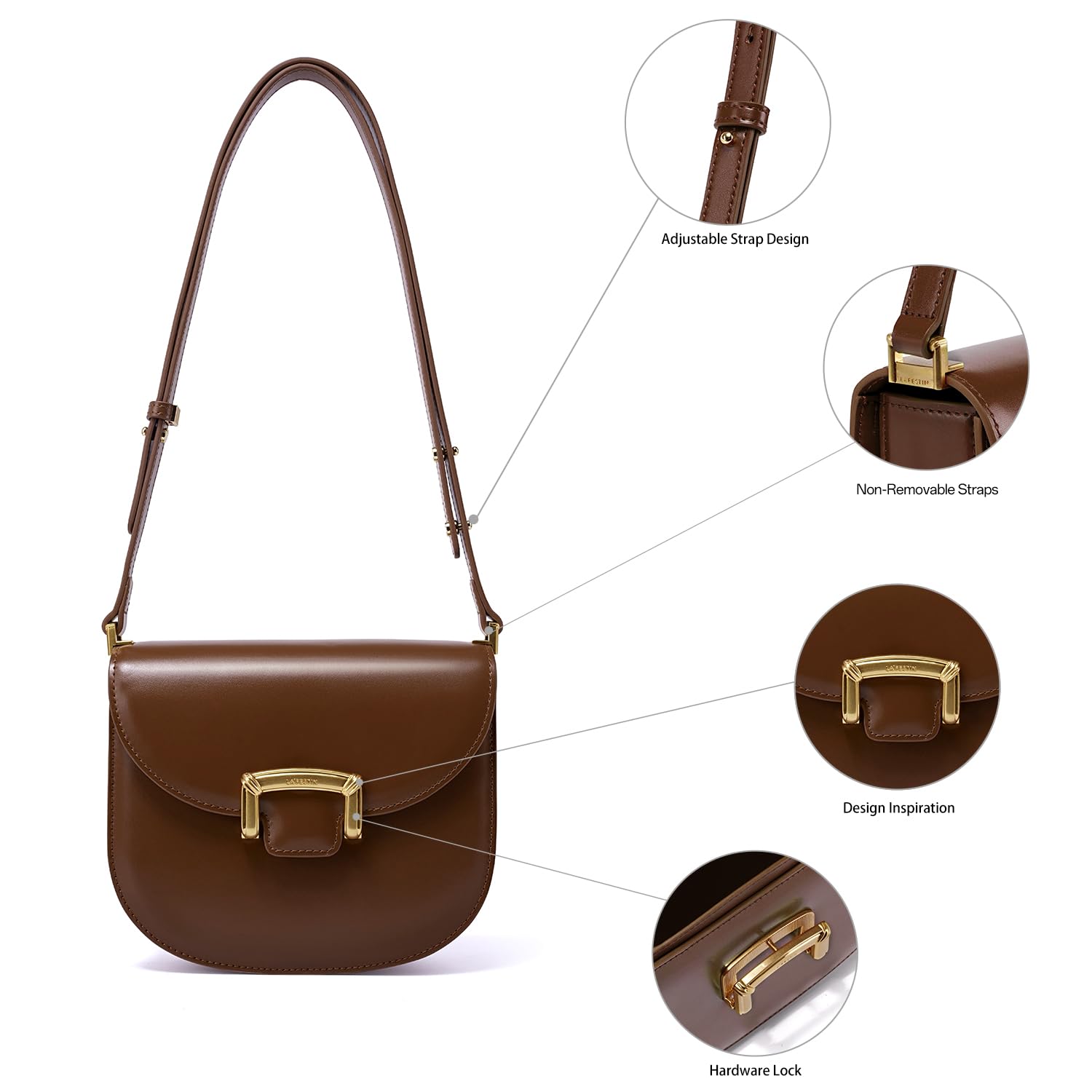 LA FESTIN Leather Cross body Bag For Girls New Women's bag Fashion Shoulder Bag Lady Wallet