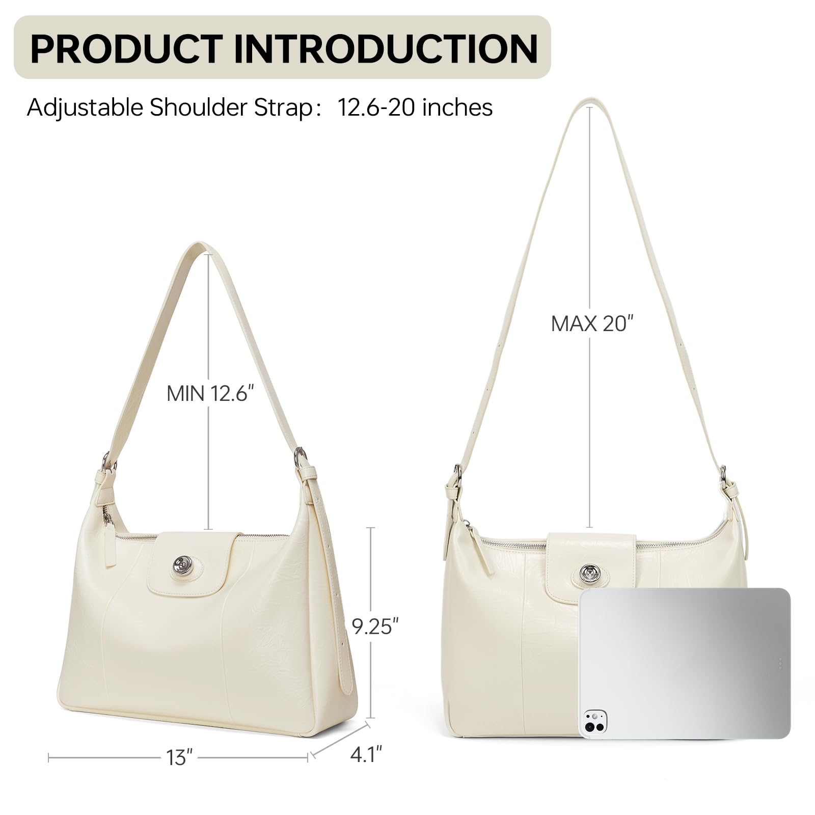 LA FESTIN Original Tote Bag for Women Large Hobo Bag Shoulder Bag with Adjustable Strap Crossbody Bags