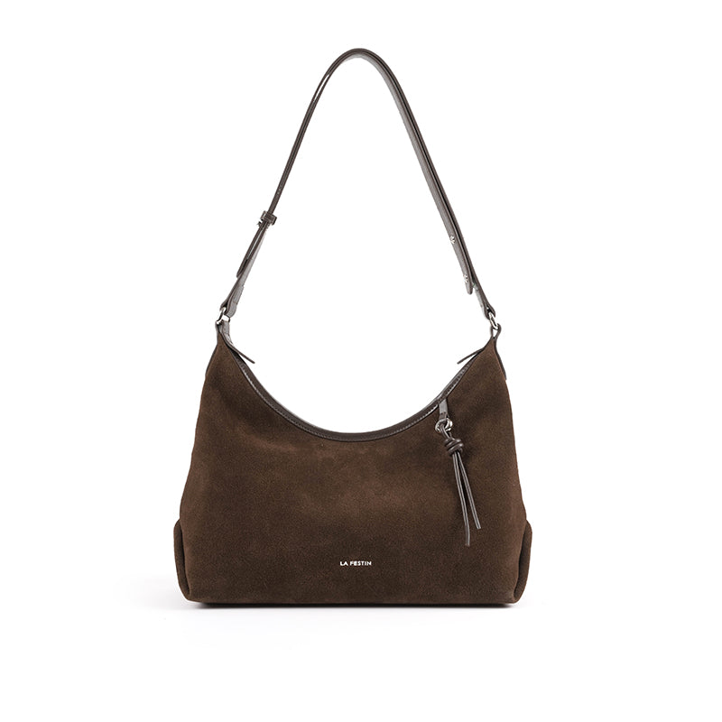 LA FESTIN Leather Shoulder Bag Casual Crossbody Bag Trend Handbag for Women Fashion Design Underarm Bag