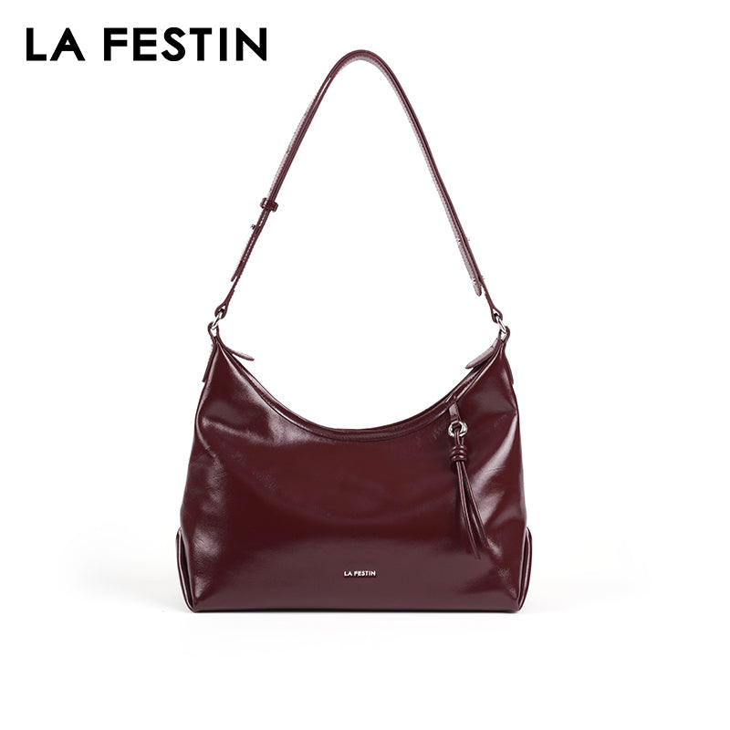 LA FESTIN Leather Shoulder Bag Casual Crossbody Bag Trend Handbag for Women Fashion Design Underarm Bag