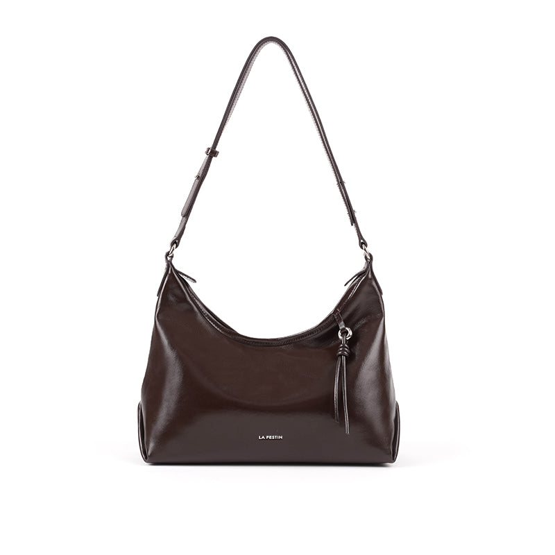 LA FESTIN Leather Shoulder Bag Casual Crossbody Bag Trend Handbag for Women Fashion Design Underarm Bag