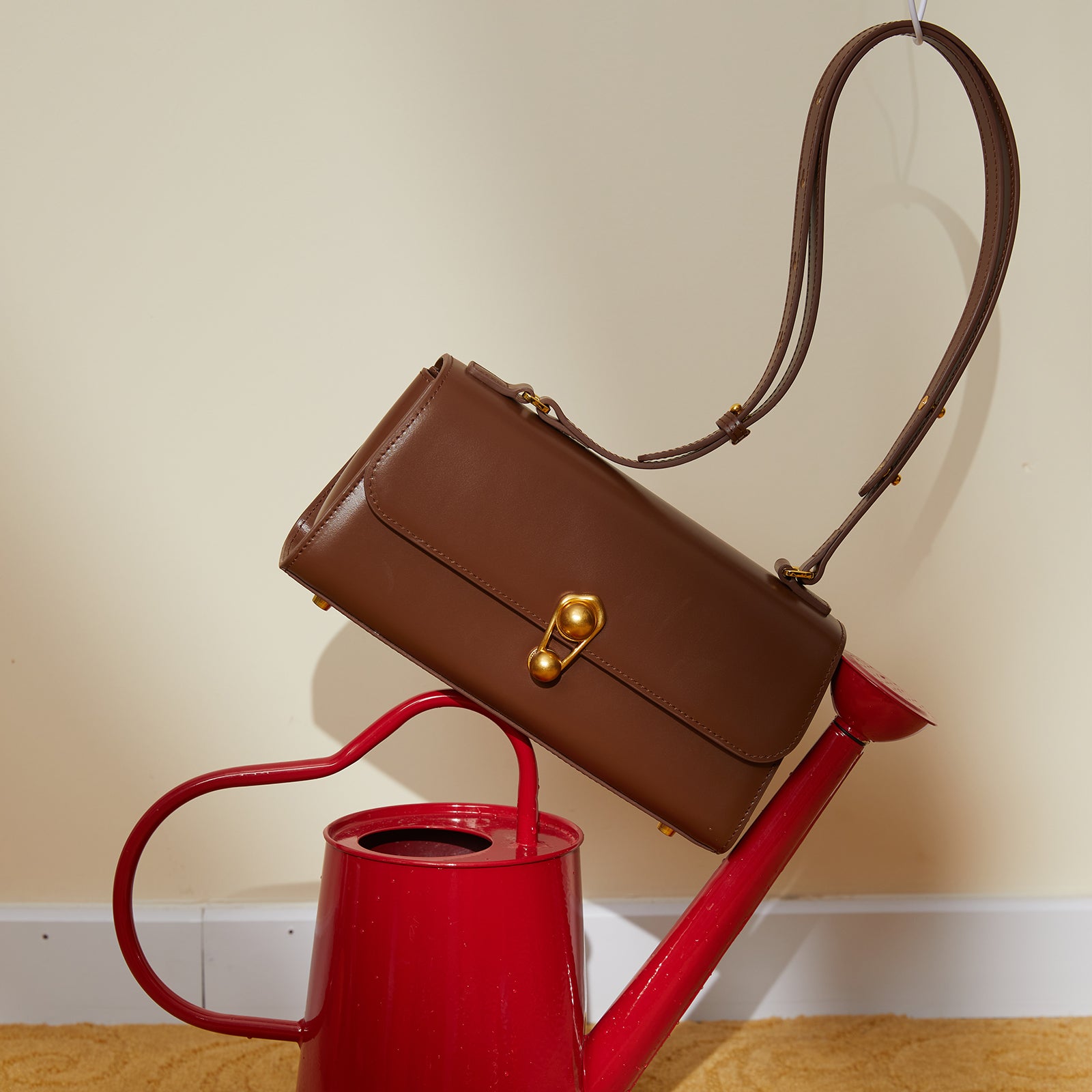 LAFESTIN Leather Shoulder Bag for Women Fashion Design Handbag Lady Wallet Retro Crossbody Bag