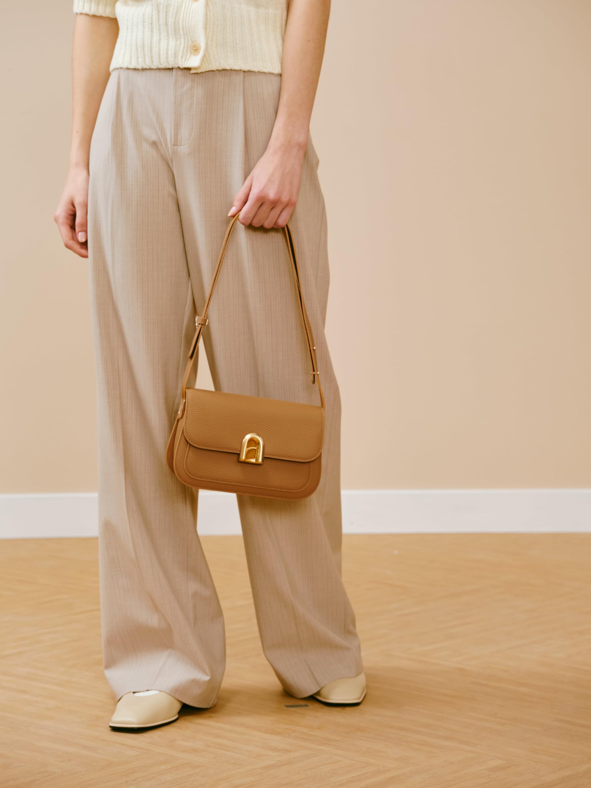 LA FESTIN Leather Shoulder Bag Designer Handbags for Women Retro Cross body Bags Ladies Purse