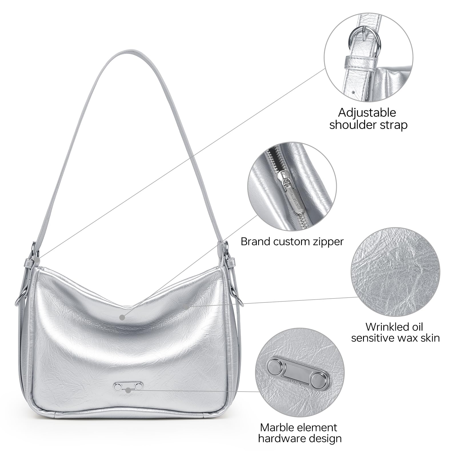 LA FESTIN Original Leather Hobo Bag Women Bag New Shoulder Crossbody Bag Fashion Tote Bags Ladies Bags