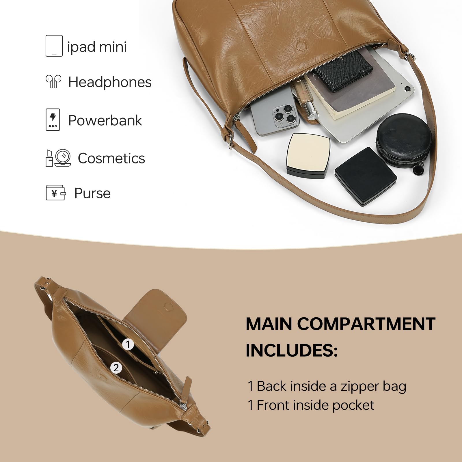 LA FESTIN Original Tote Bag for Women Large Hobo Bag Shoulder Bag with Adjustable Strap Crossbody Bags