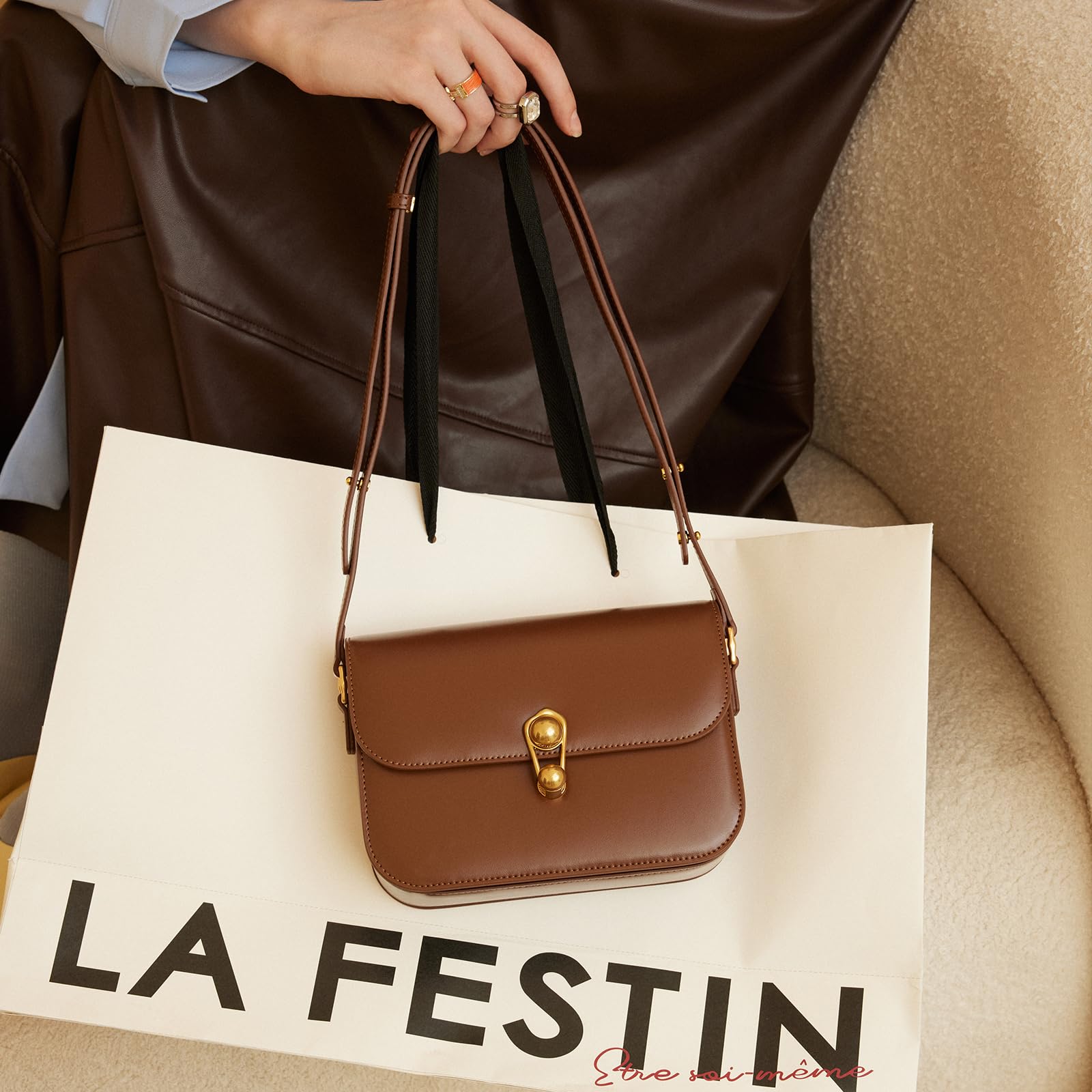 LA FESTIN Original Mini Women Bag Cross Body Bag Fashion Shoulder Bag Vintage Small Square Bag