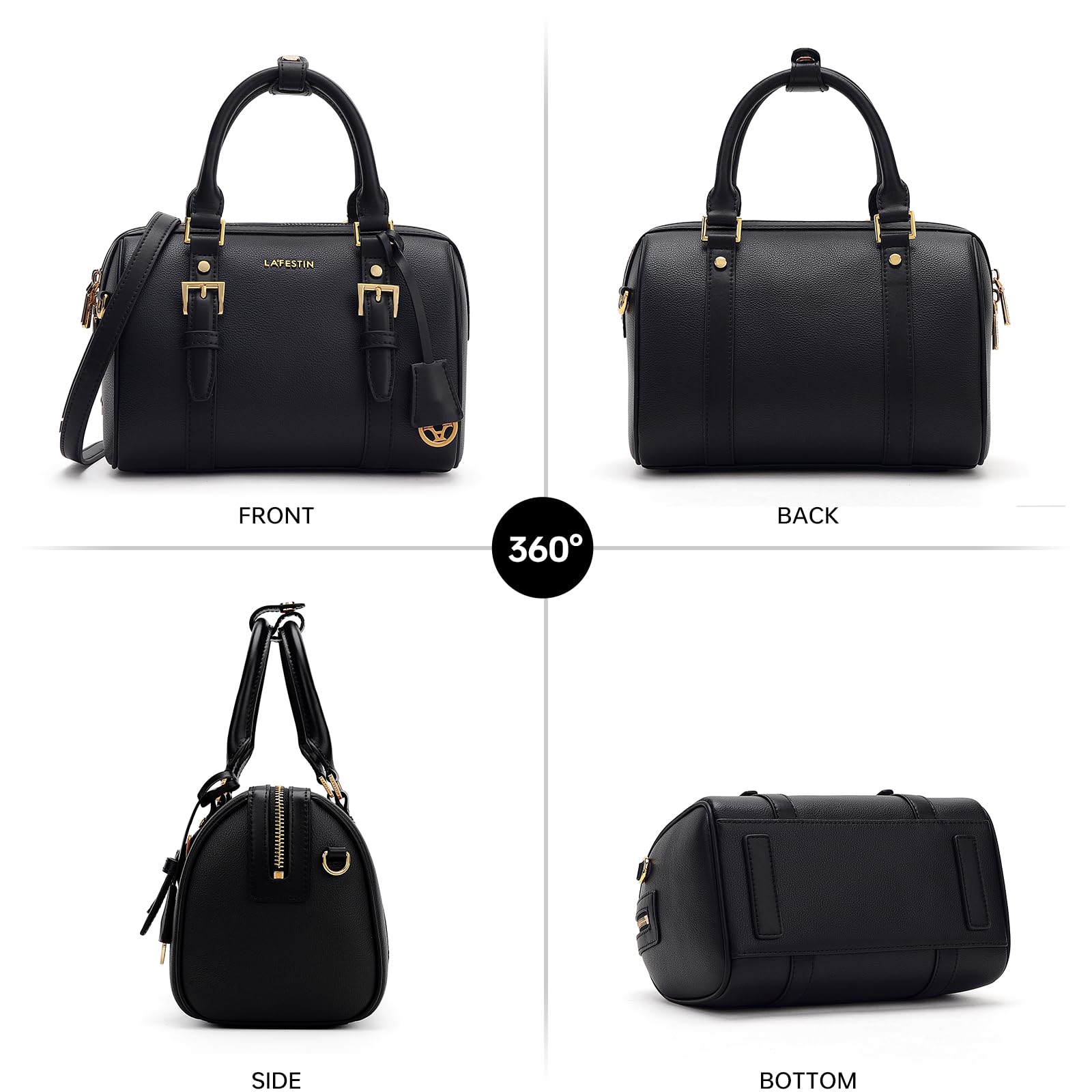LA FESTIN Top Handle Purse Handbag Women Large Shoulder Crossbody Bag Leather Duffle Bag