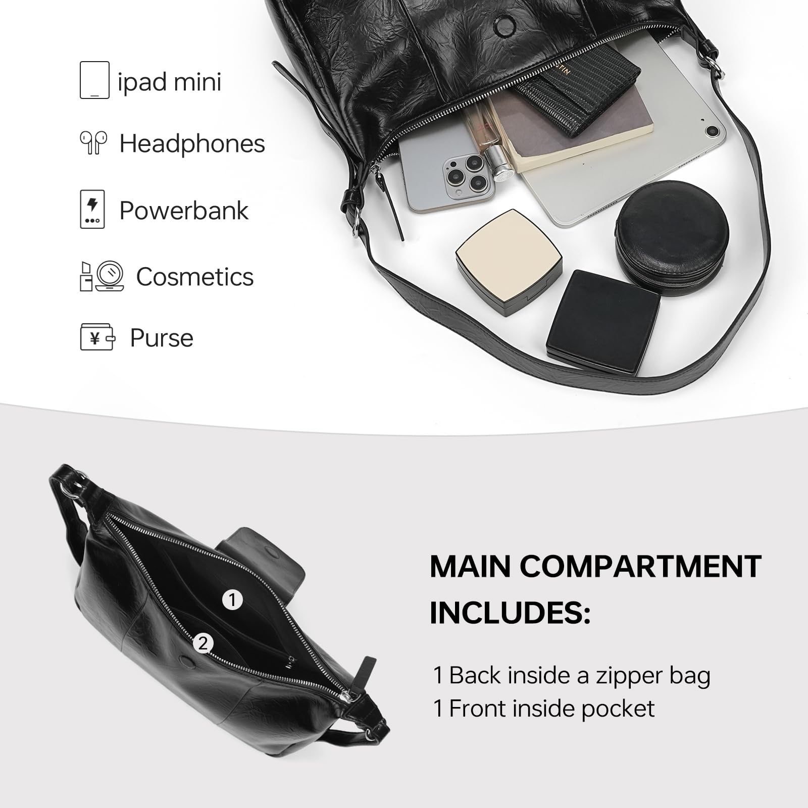 LA FESTIN Original Tote Bag for Women Large Hobo Bag Shoulder Bag with Adjustable Strap Crossbody Bags