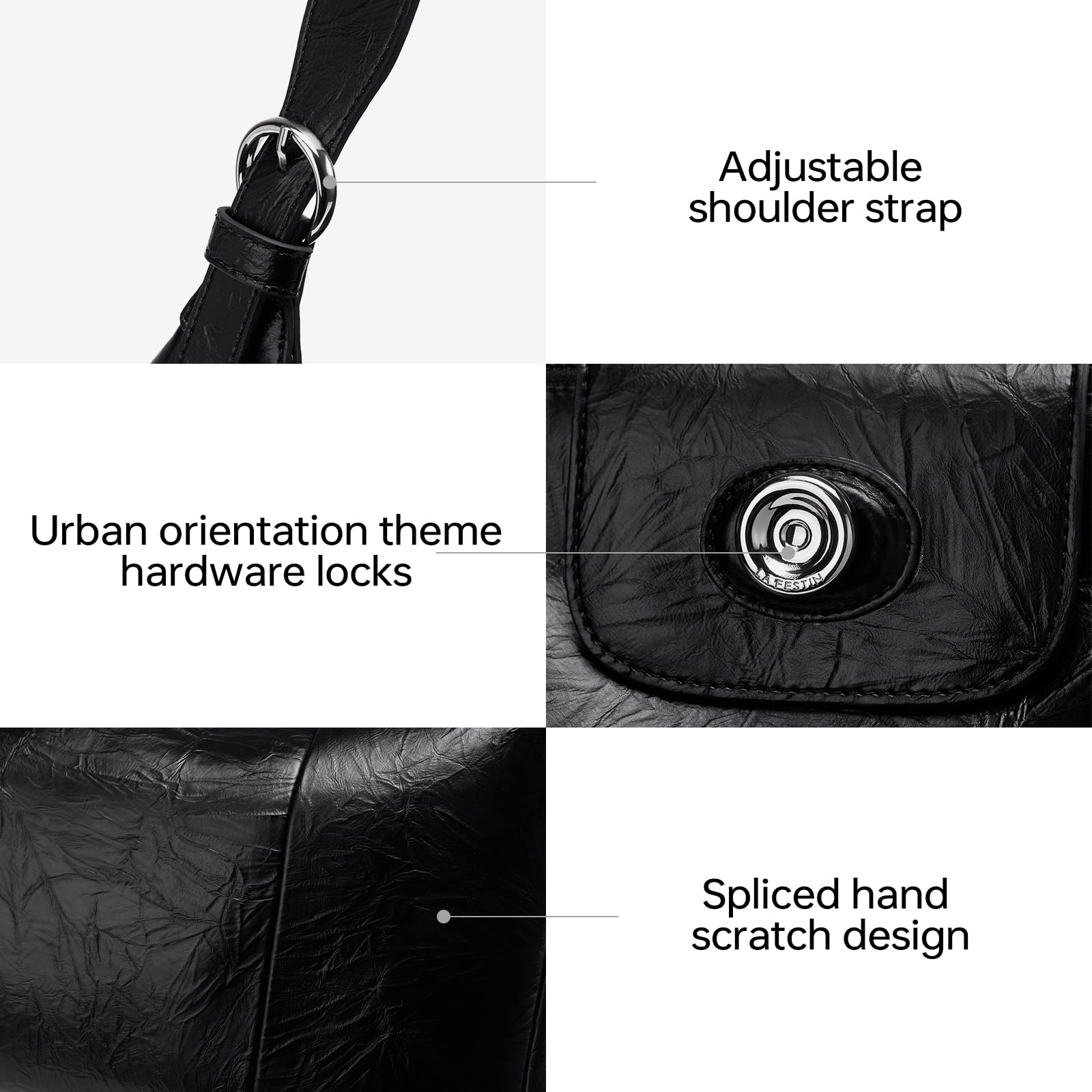 LA FESTIN Original Tote Bag for Women Large Hobo Bag Shoulder Bag with Adjustable Strap Crossbody Bags