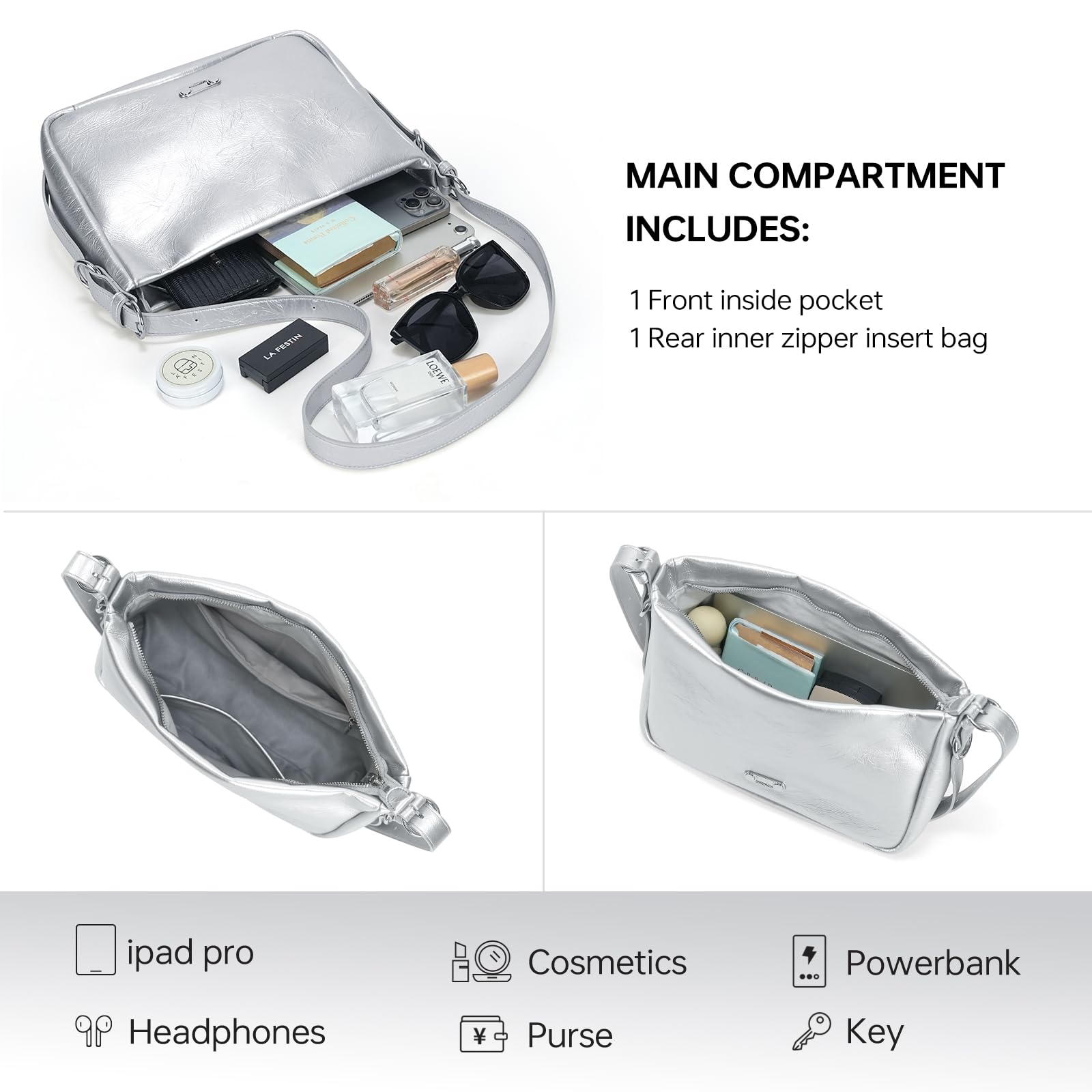 LA FESTIN Original Leather Hobo Bag Women Bag New Shoulder Crossbody Bag Fashion Tote Bags Ladies Bags