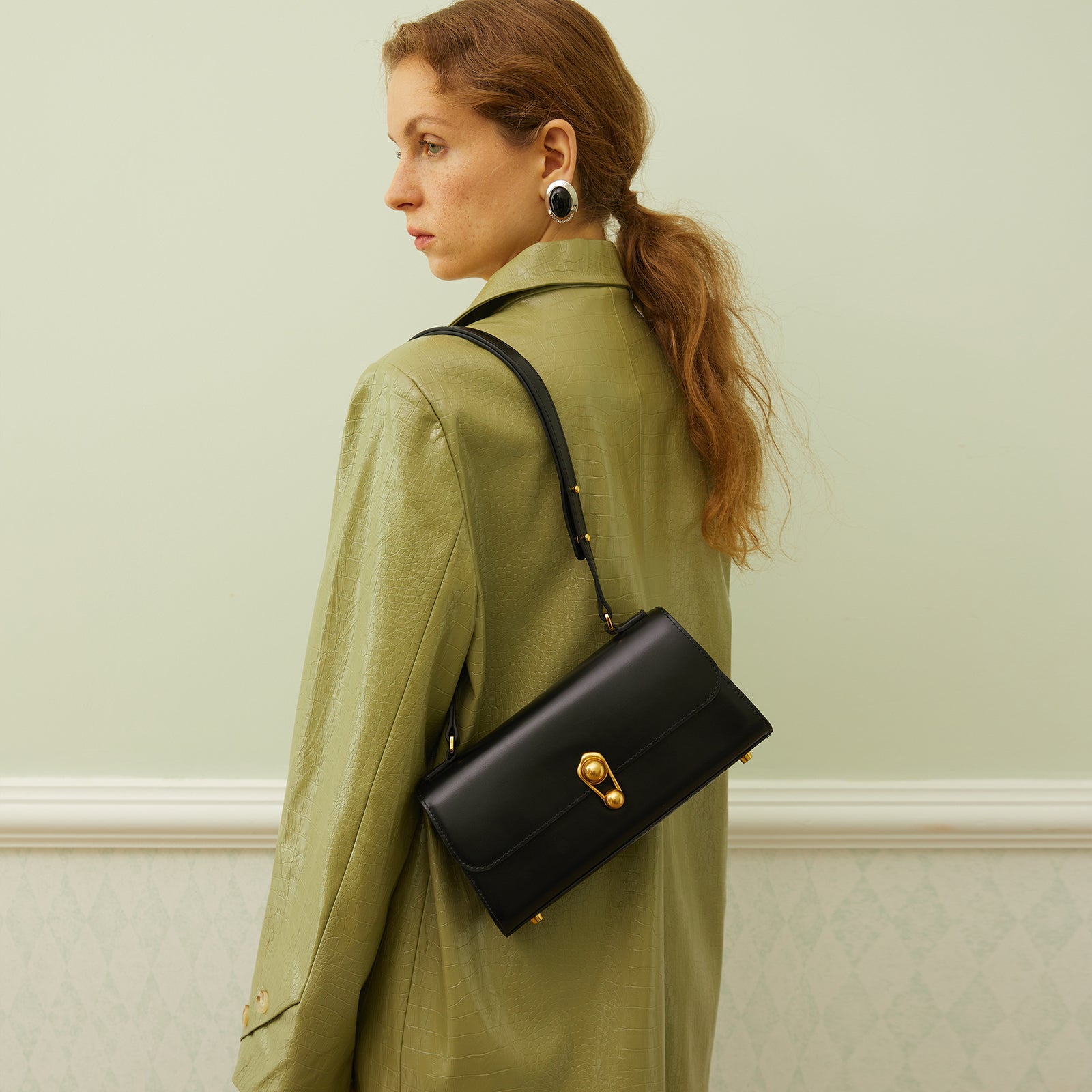 LAFESTIN Leather Shoulder Bag for Women Fashion Design Handbag Lady Wallet Retro Crossbody Bag