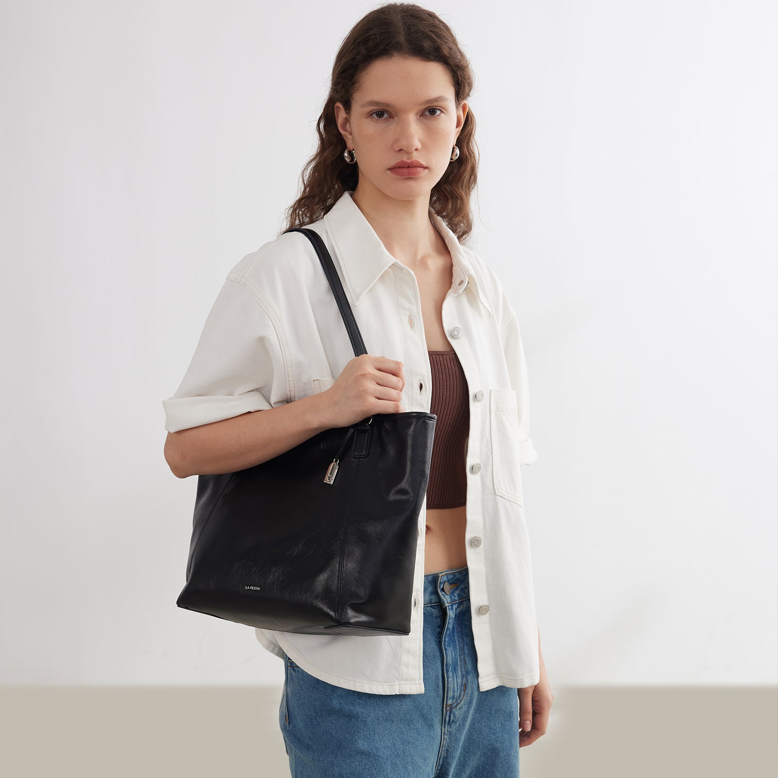 LA FESTIN Women's bag New Casual Tote Bags Large Capacity Bags Leather Bag Fashion Shoulder Bags Travel Bags