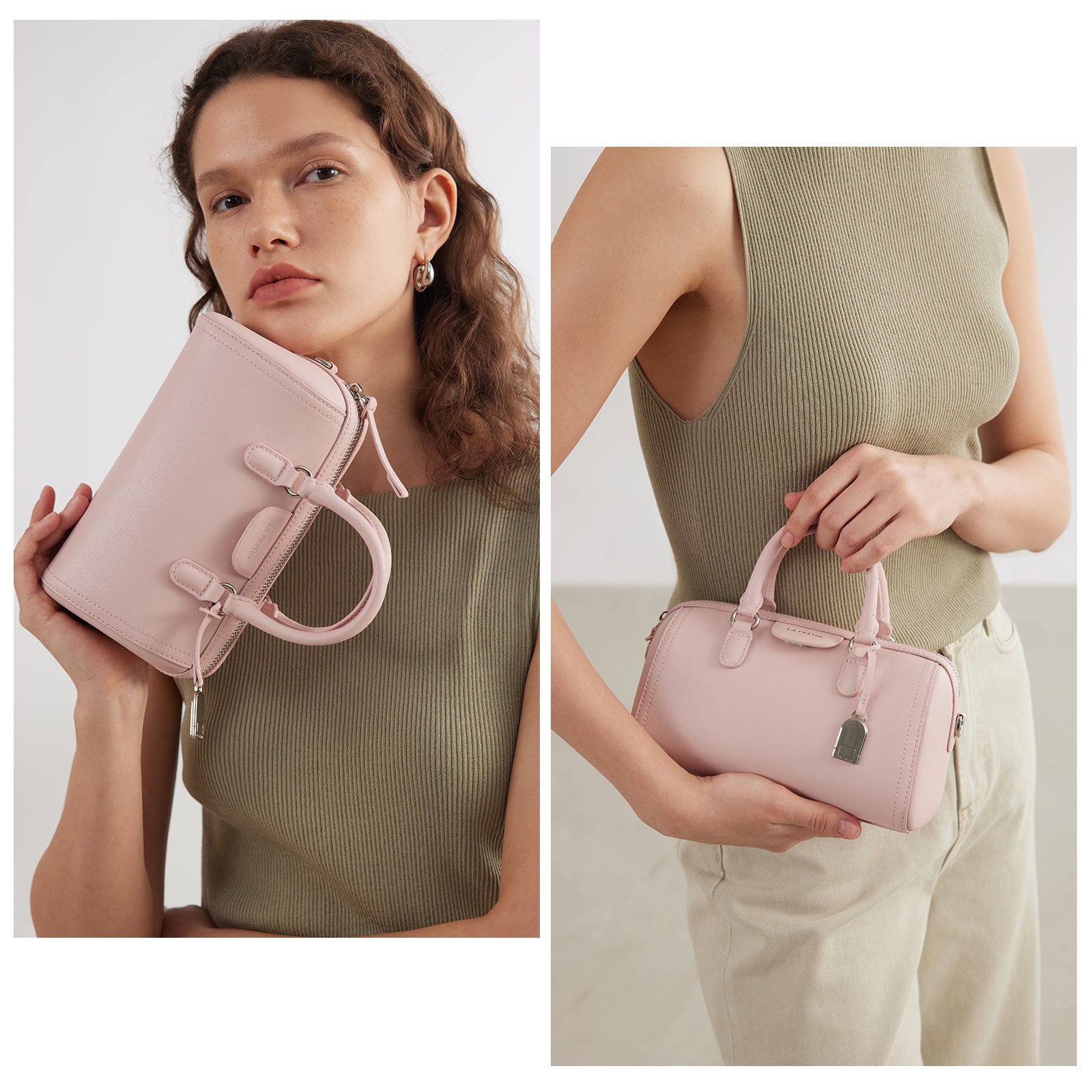 LA FESTIN Handbag Women New Fashion Shoulder Bag Top Handle Purse Crossbody Satchel Bowling Bag