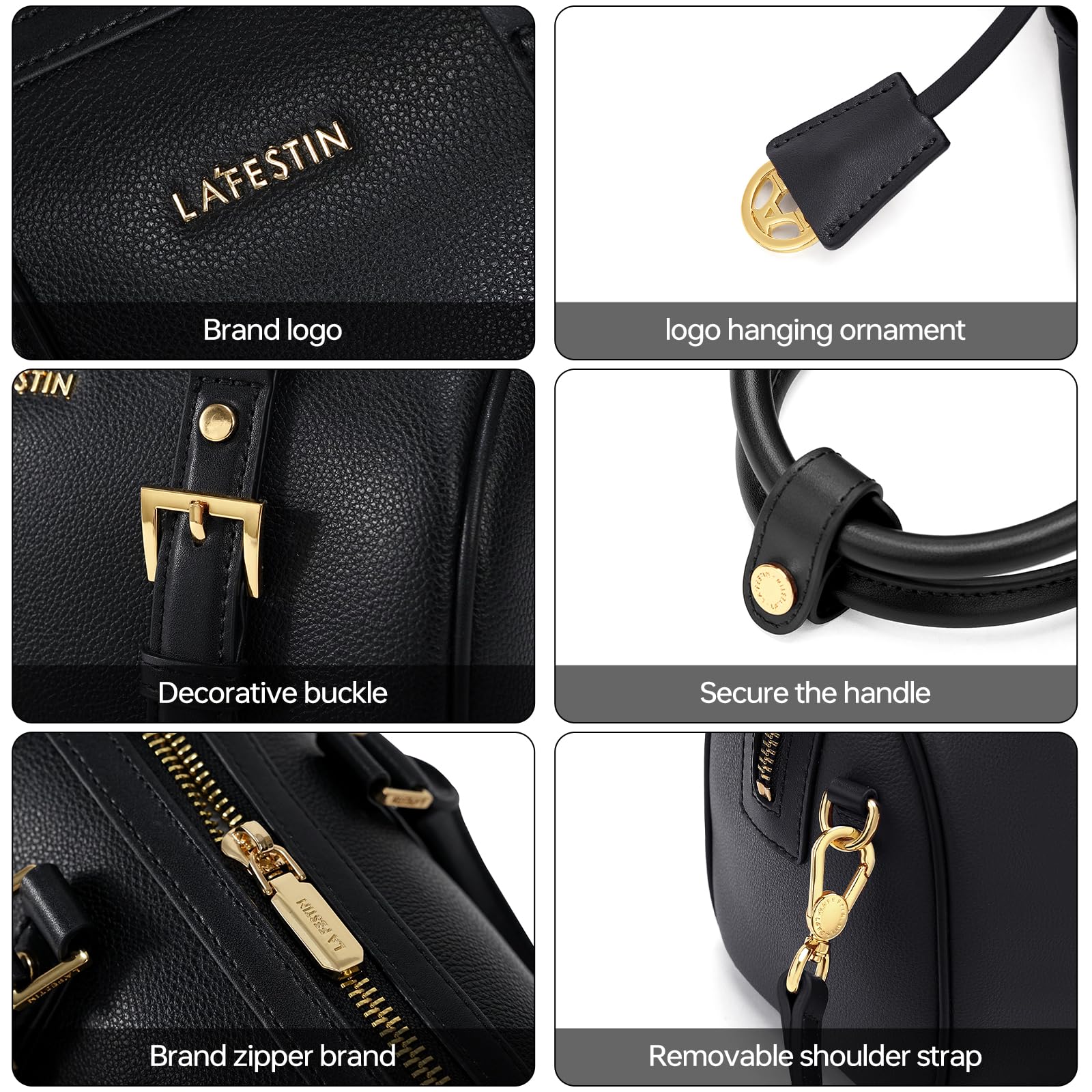LA FESTIN Top Handle Purse Handbag Women Large Shoulder Crossbody Bag Leather Duffle Bag
